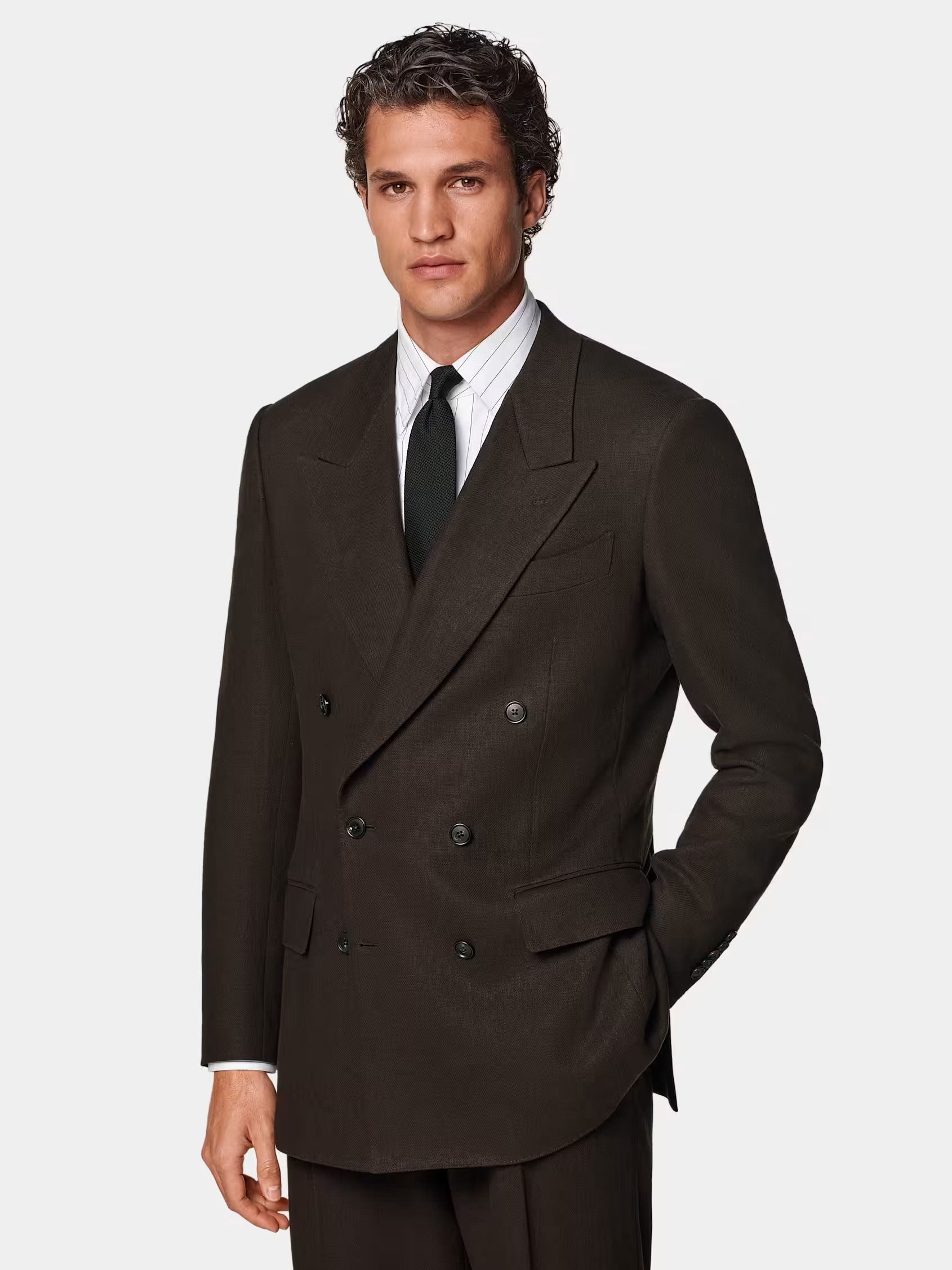 Suitsupply, Mid Brown Tailored Fit Milano Suit
