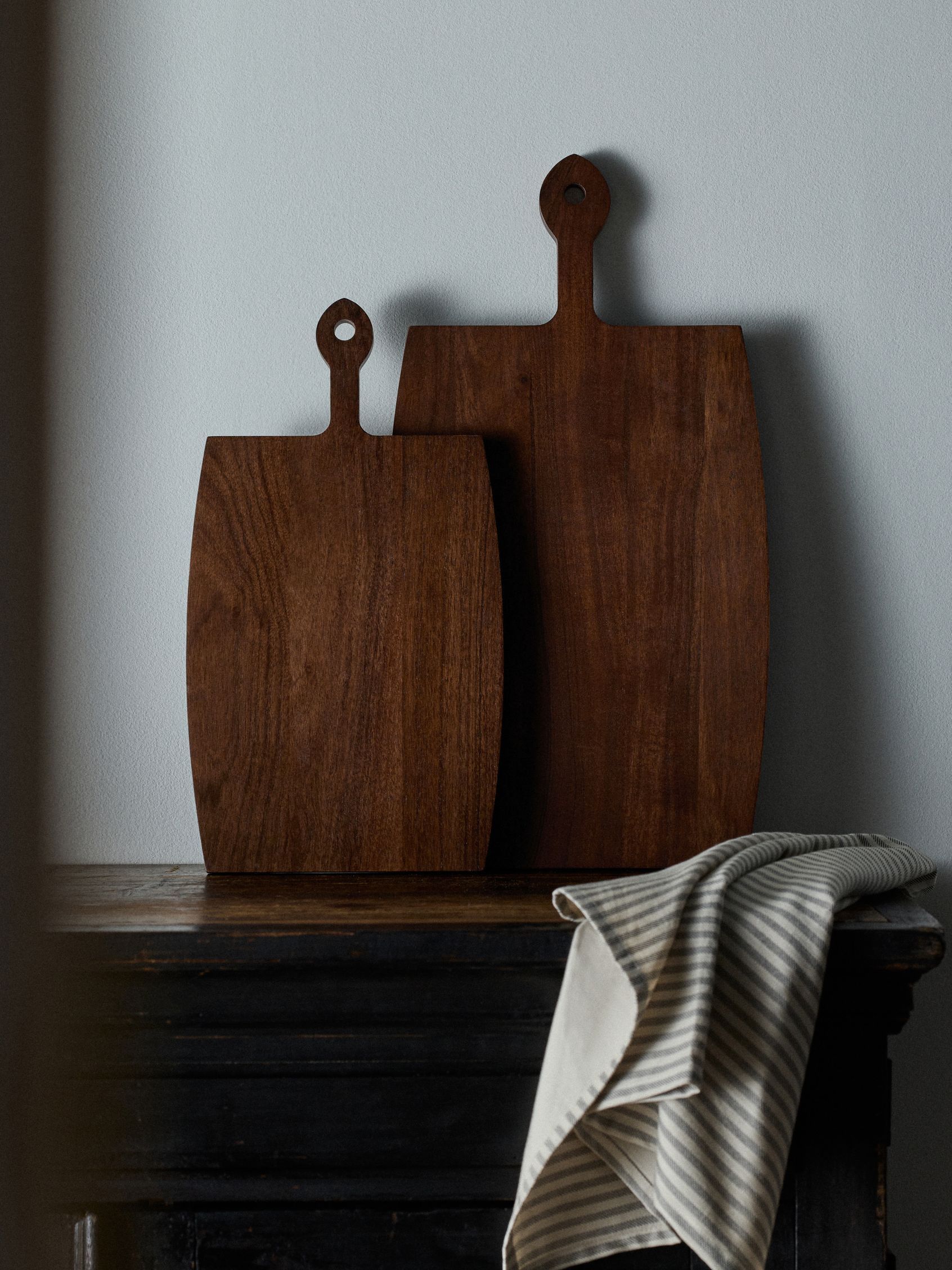 The Set 2 Pack Brown Wooden Serving Boards - Size One