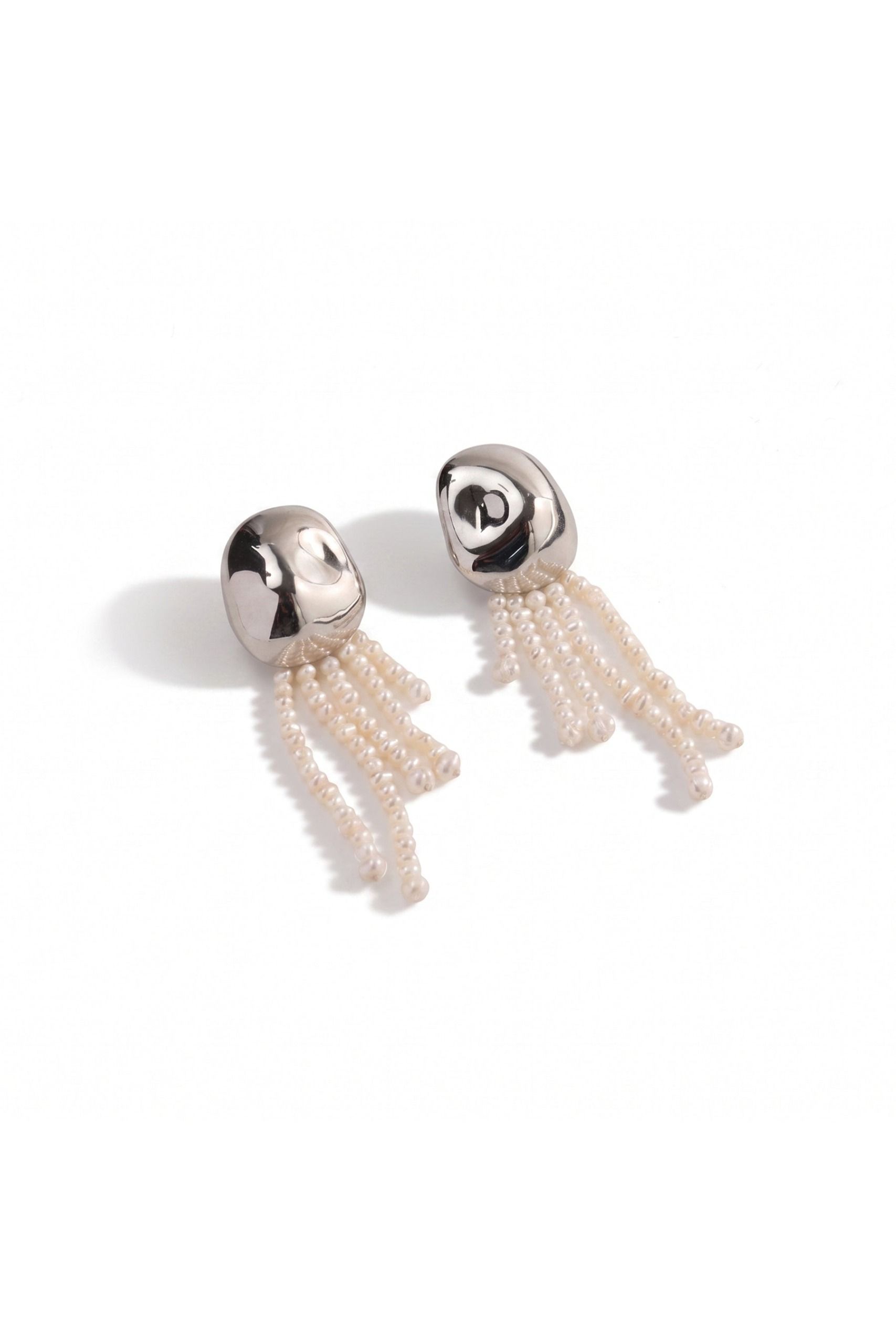 Zoe Freshwater Pearl Fringe Earrings - Pearl / O/s