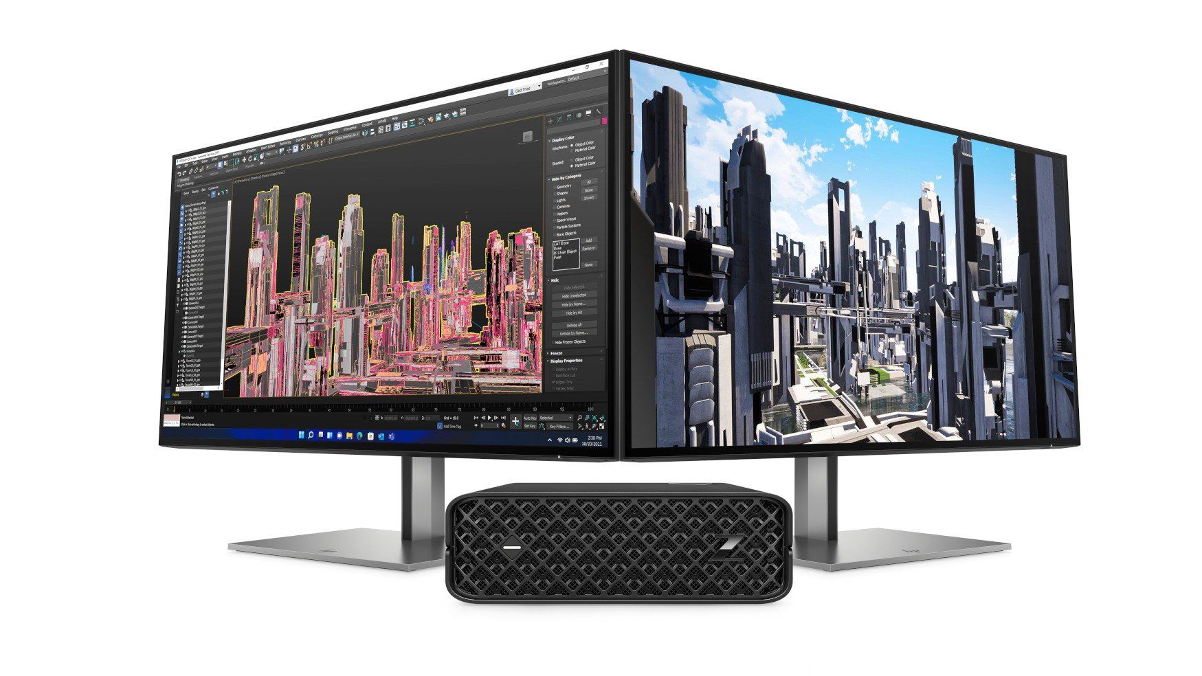Save desk space in the office with HP's impressively compact Z2