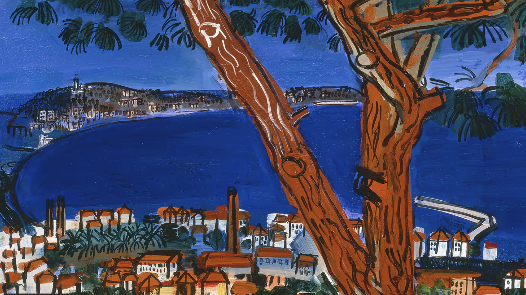 an image of the artwork Golfe Juan painted in 1927 by the French artist Raoul Dufy