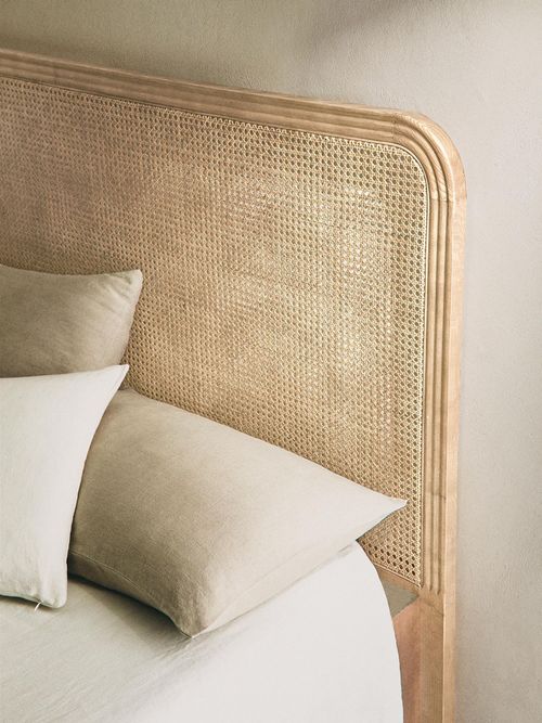 Ash and Rattan Headboard