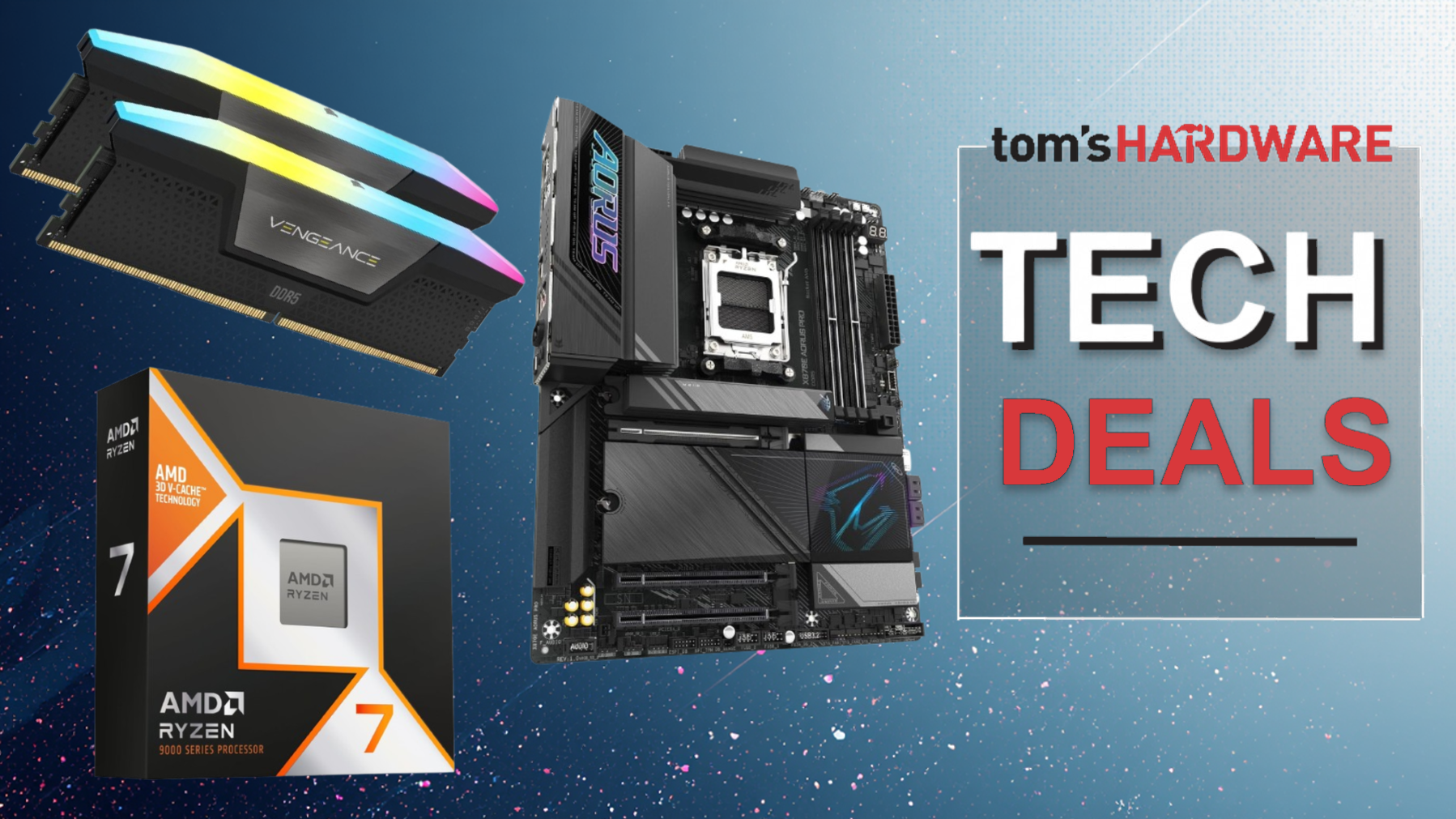 Snag 32GB of DDR5 memory, Ryzen 7 9800X3D, and Gigabyte X870E