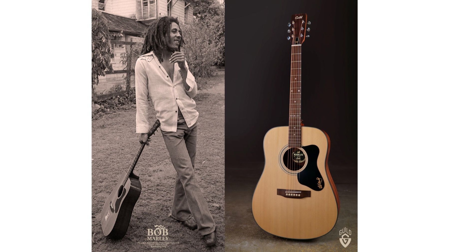 ギター BOB MARLEY guitar case by guild Marley X Guild | Guild Guitars | Introducing the A-20 Marley