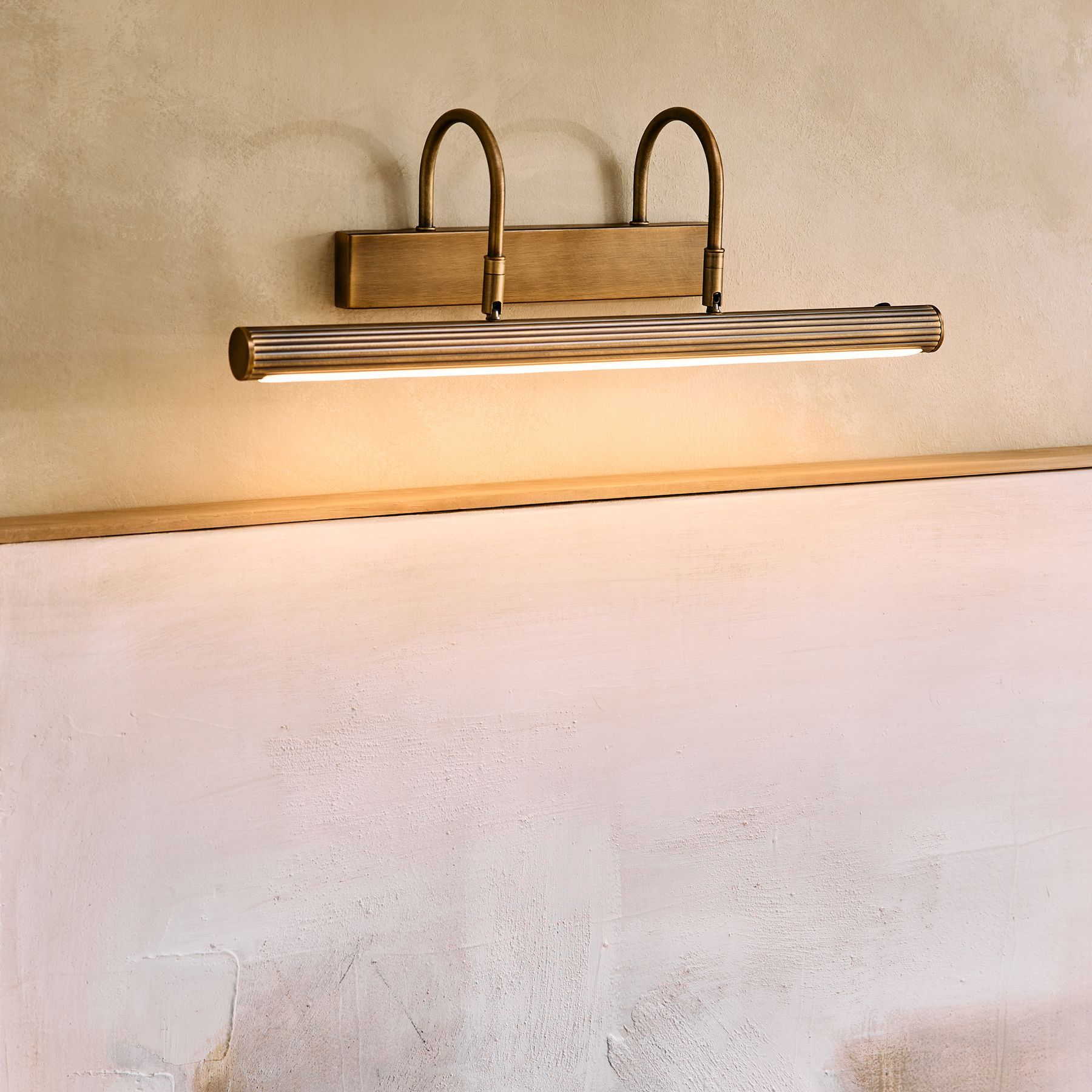 Brass Oxford Picture Rechargeable Wireless Wall Light - Size One