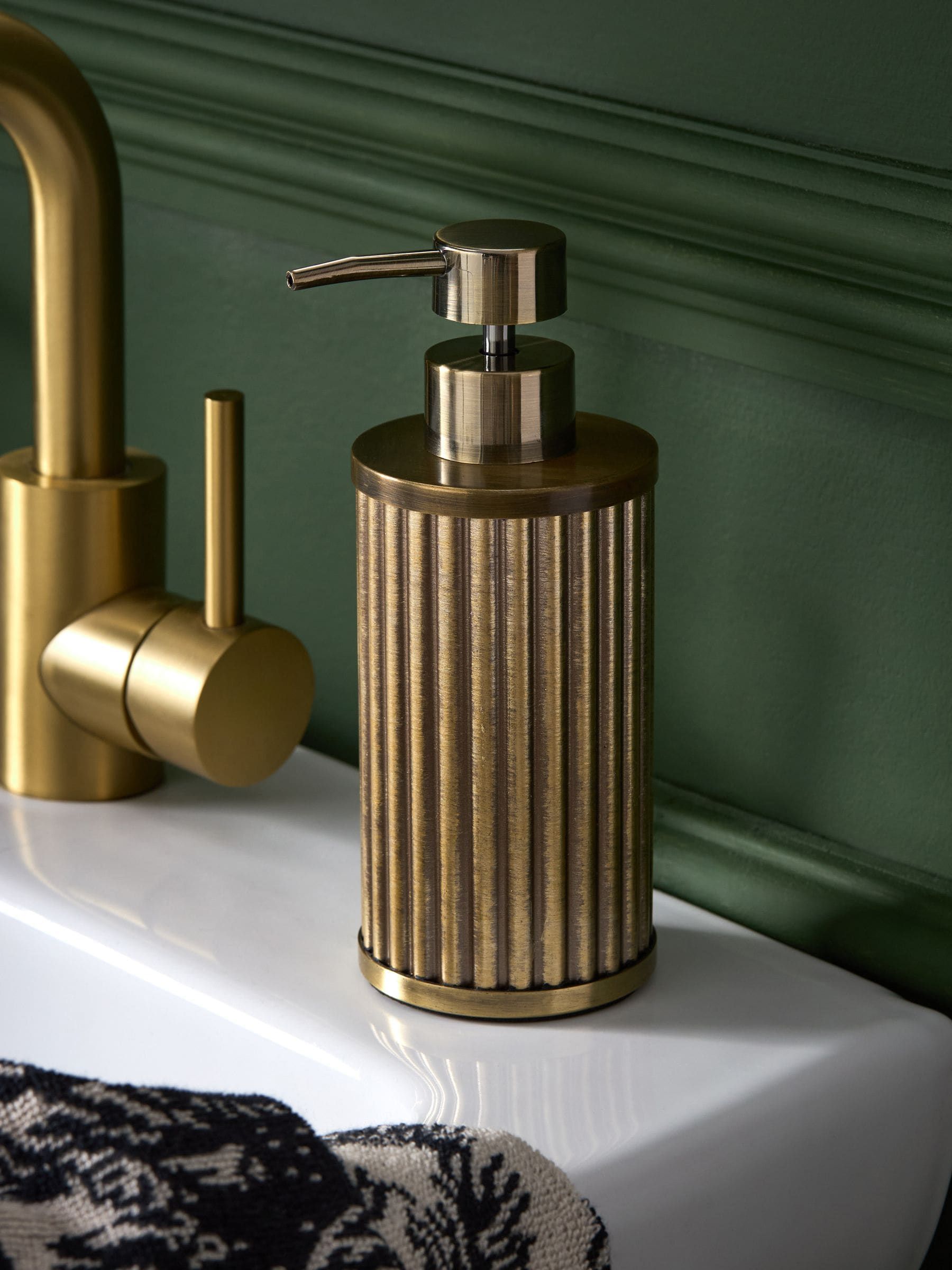 Gold Rib Soap Dispenser