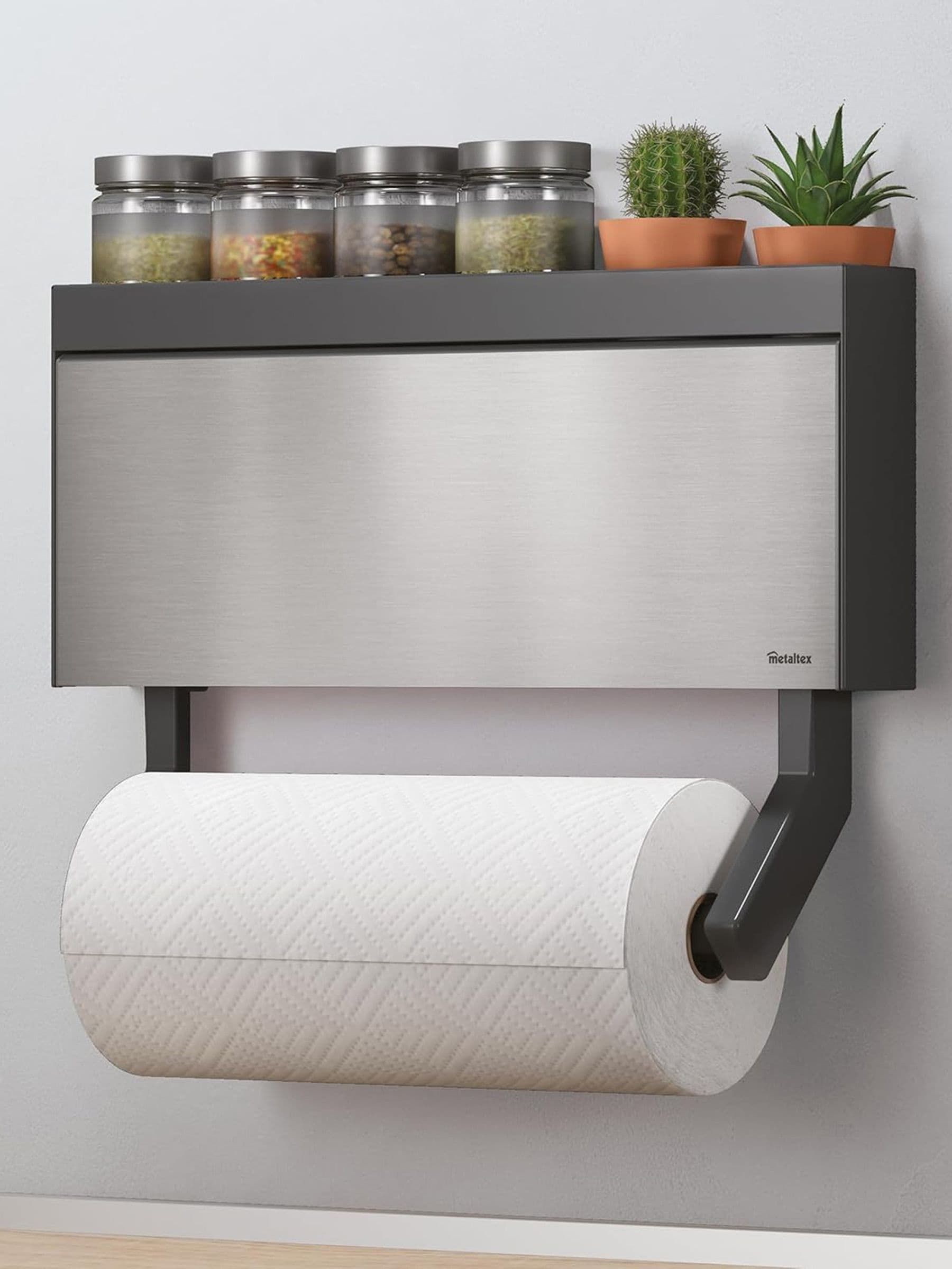 Metaltex Silver Tango Kitchen Roll Holder - Size One