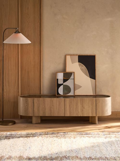 Mid Natural Nomad Oak Effect Tv Unit