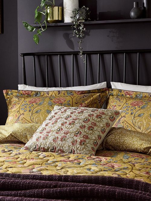 Gold 100% Cotton Seasons by May Duvet Cover Set - Size Single