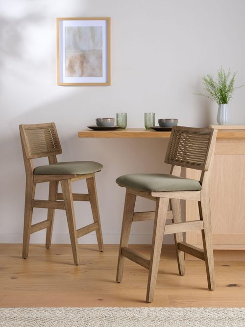 Soft Velvet Sage Green Abel Bar Stool 