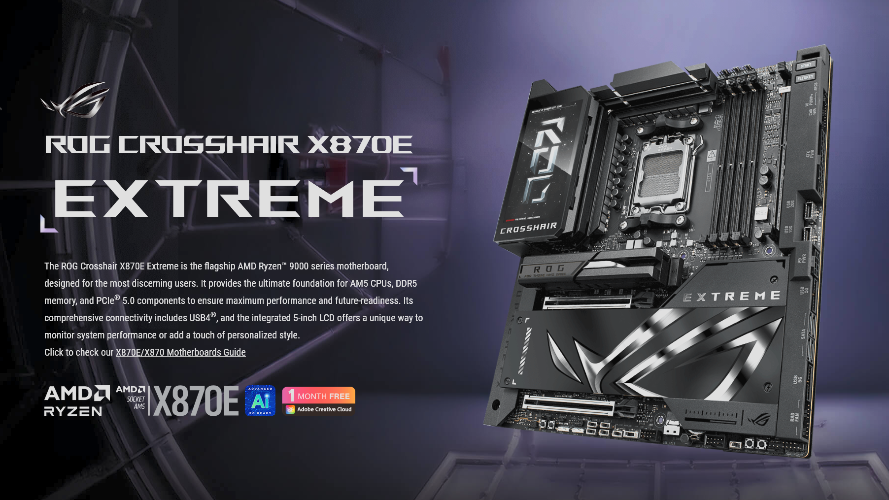 Asus launches the flagship ROG Crosshair X870E Extreme, starting