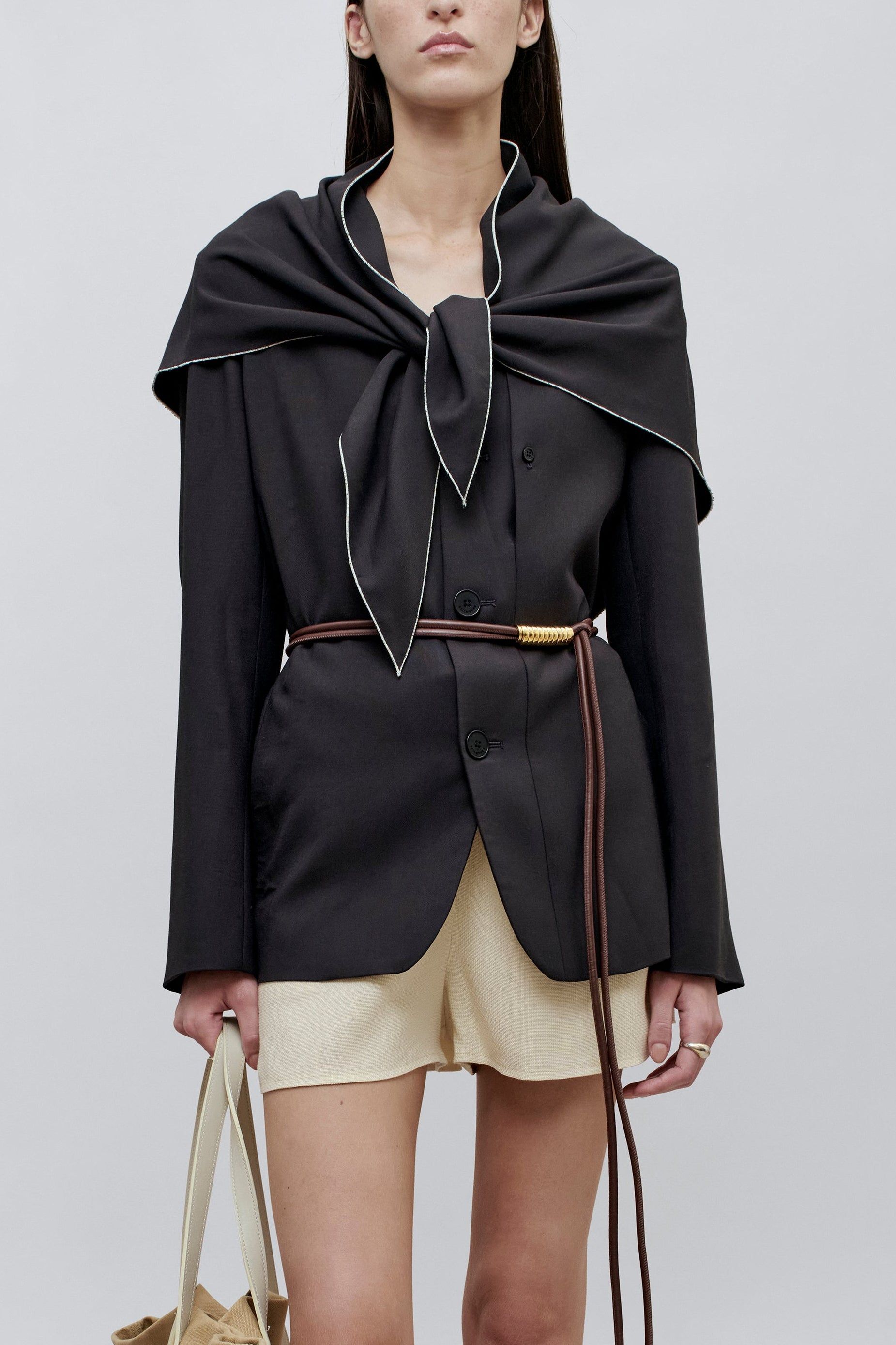 Jamie Scarf Blazer in Stretch Viscose