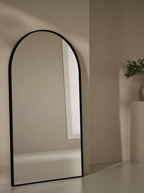 Metal Arch Free Standing Mirror