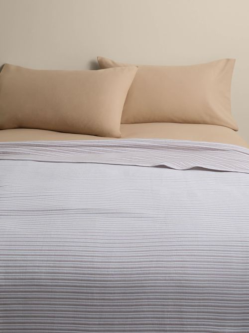 Cotton Rich Striped Matelass&eacute; Bedspread
