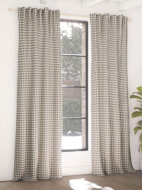 Chenille Gingham Multiway Blackout Curtains