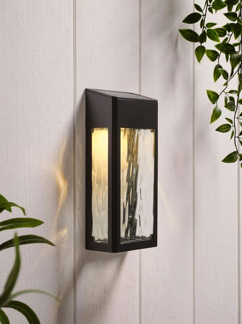 Lights4fun Crackle Solar Wall Light