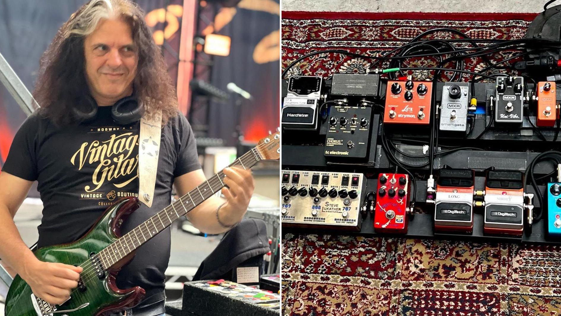 Watch Alex Skolnick demo Steve Lukather's live rig and