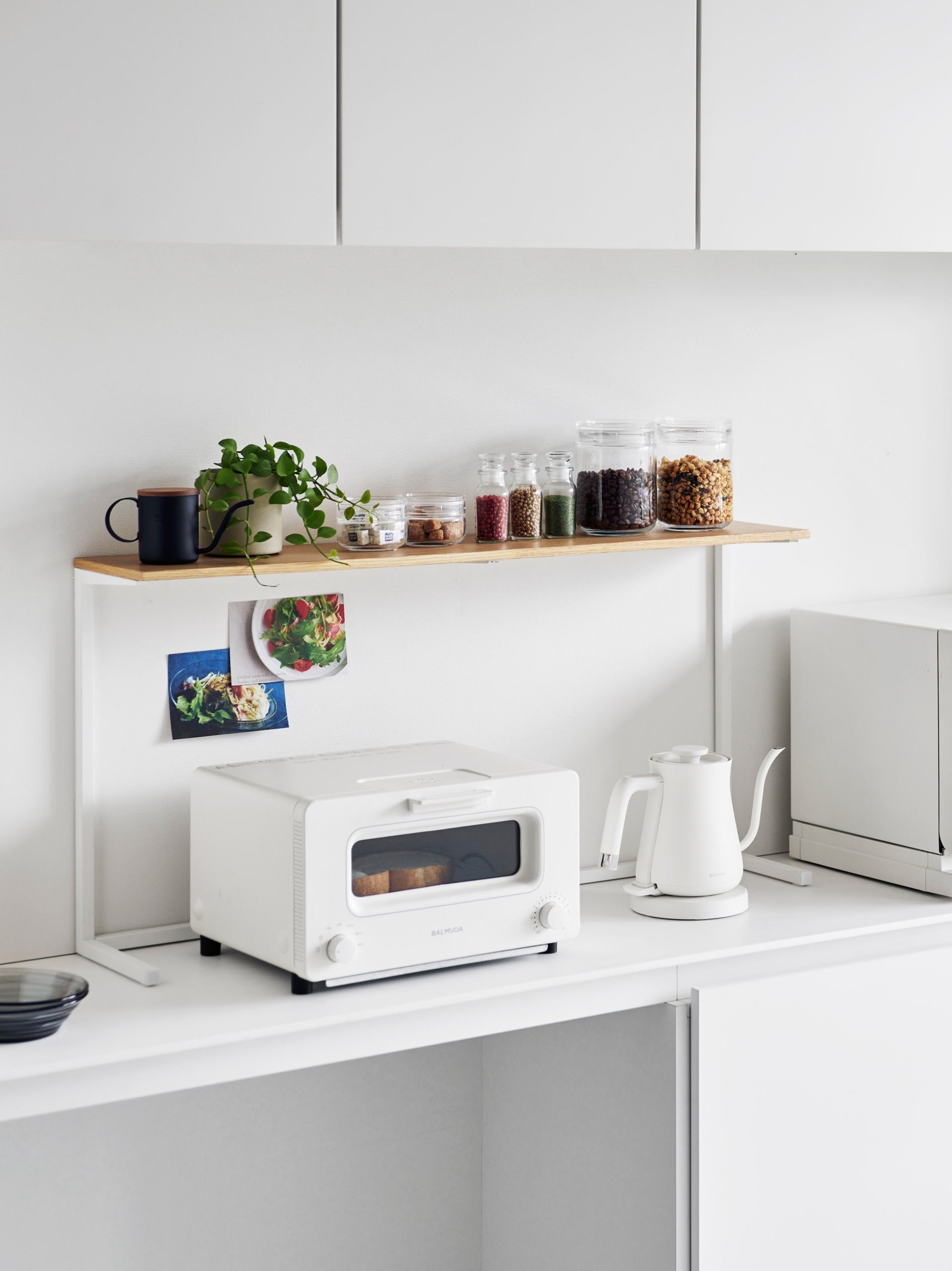 Oak Wood Kitchen Shelf Tower