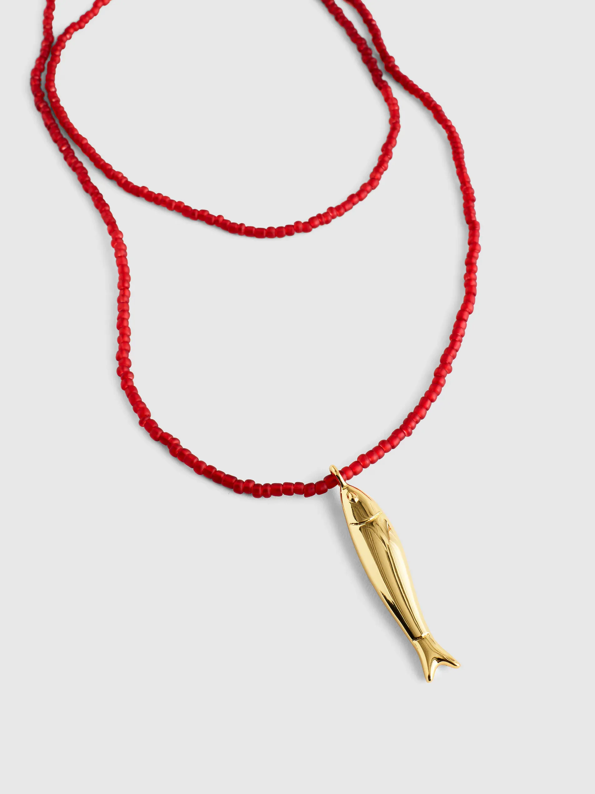 Fish Pendant Beaded Necklace