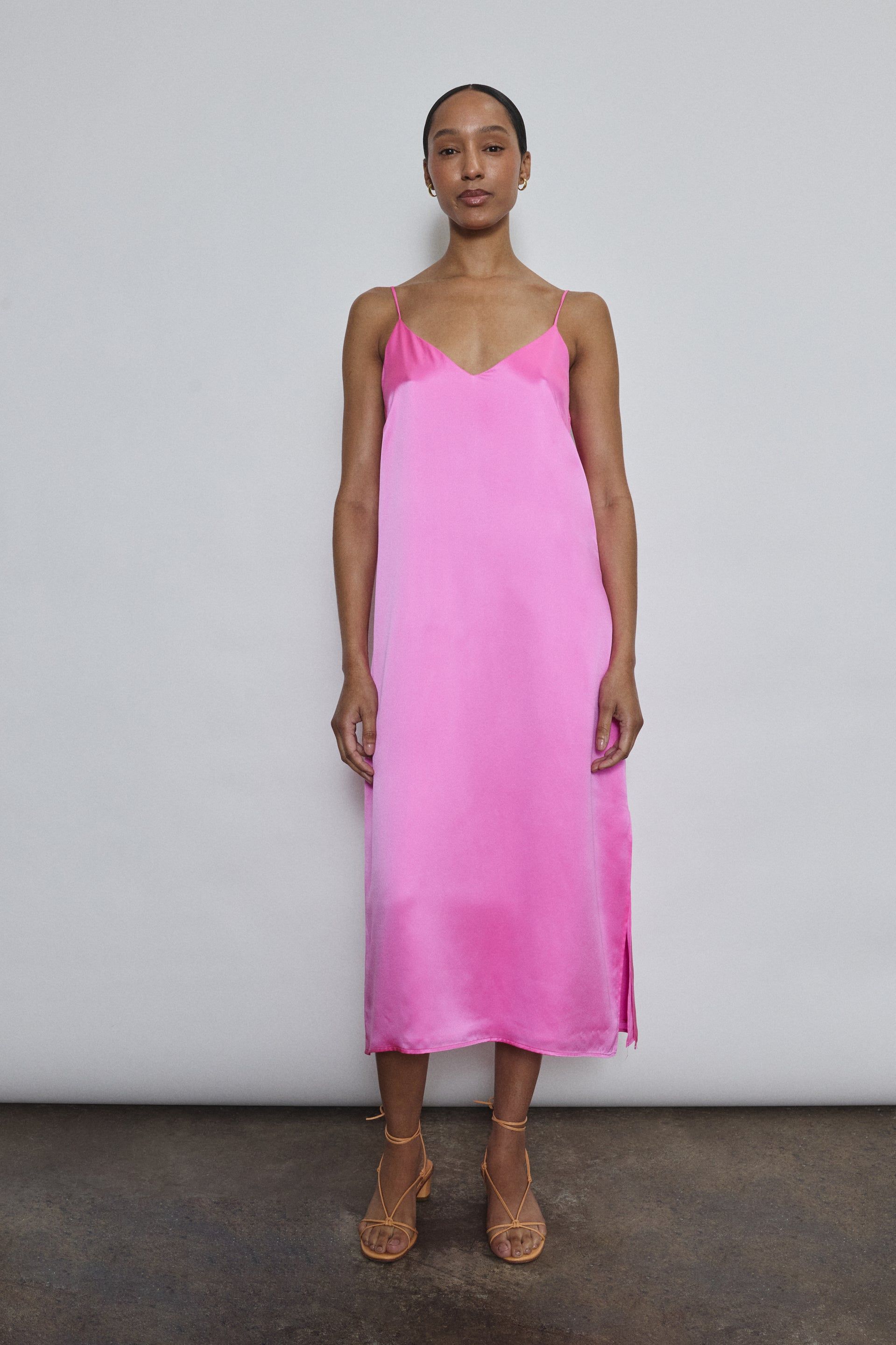 Sade Slip Dress - Hot Pink - Xs / Hot Pink