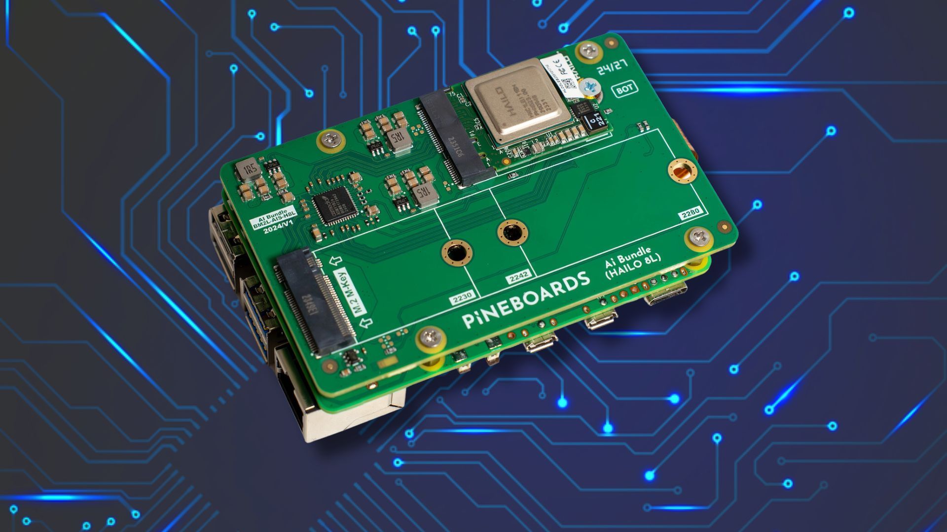 拡張カード Raspberry Pi AI Kit Amazon.com: Raspberry Pi AI Kit: M.2 HAT+, Hailo AI Module