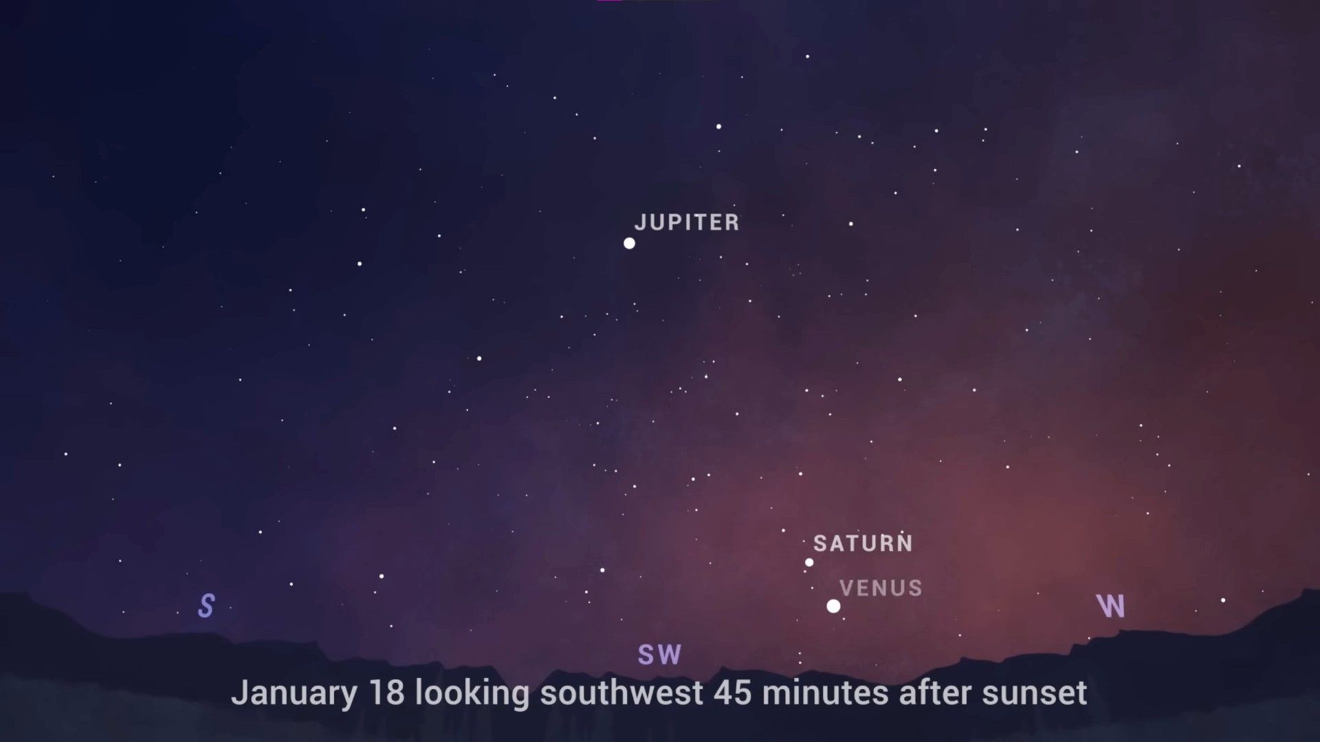 Watch Venus and Saturn begin joining up in the night sky