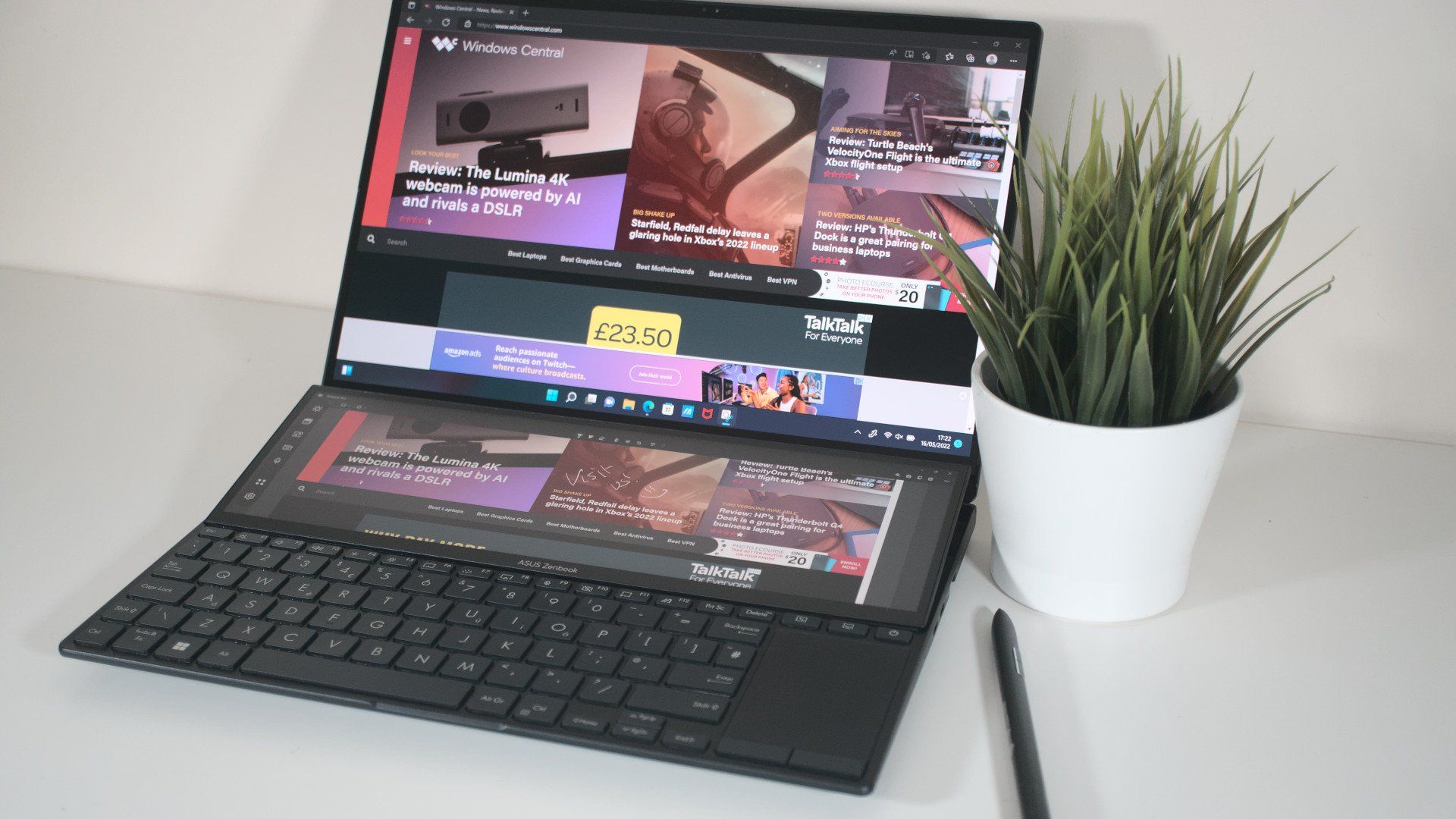 Windowsノート本体 ASUS Zenbook Duo OLED/14 ASUS Zenbook DUO: Best Dual Screen, Touch Screen, AI Laptop