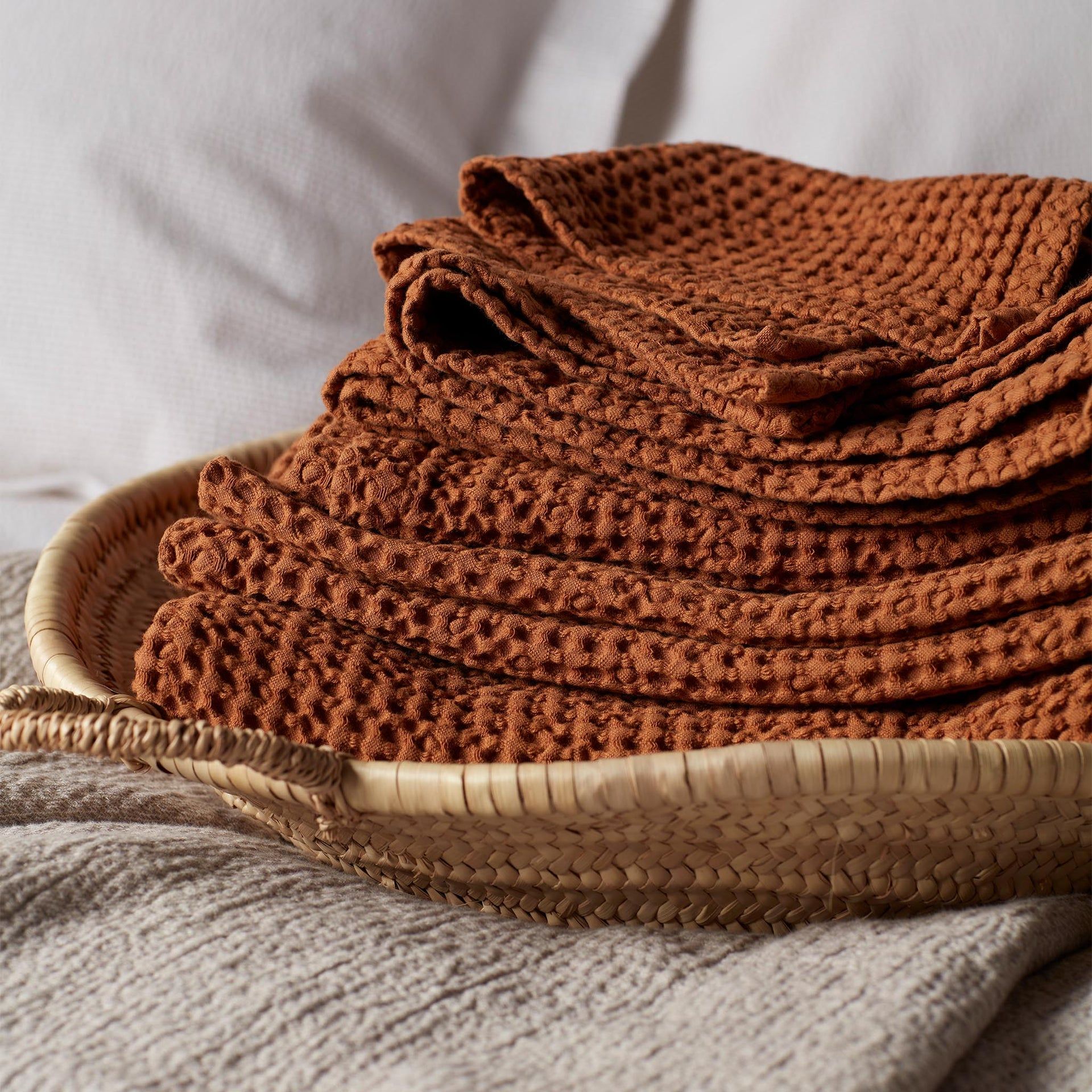 Amber 100% Cotton Waffle Towels - Face Cloth