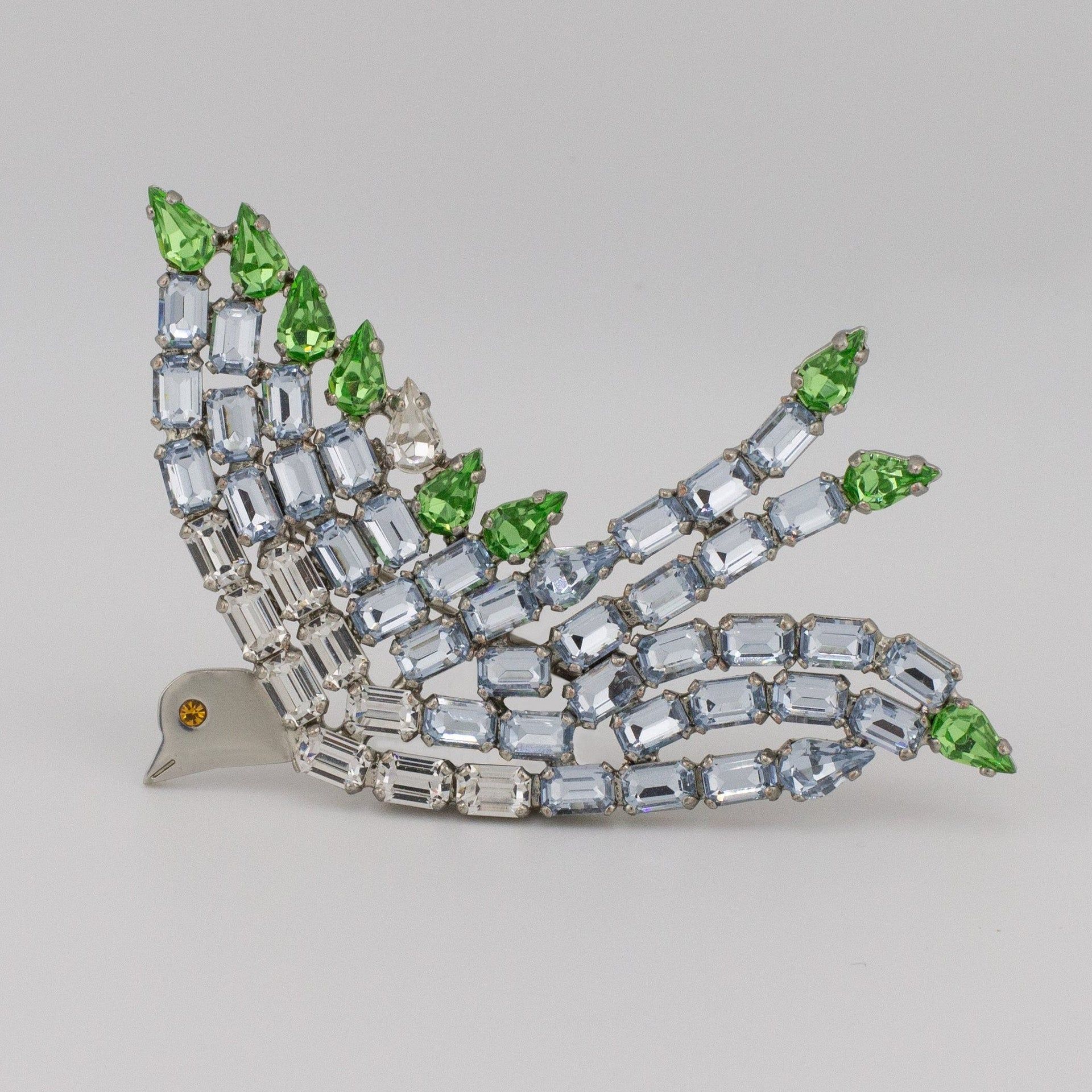 Blue-Green Dove Brooch
