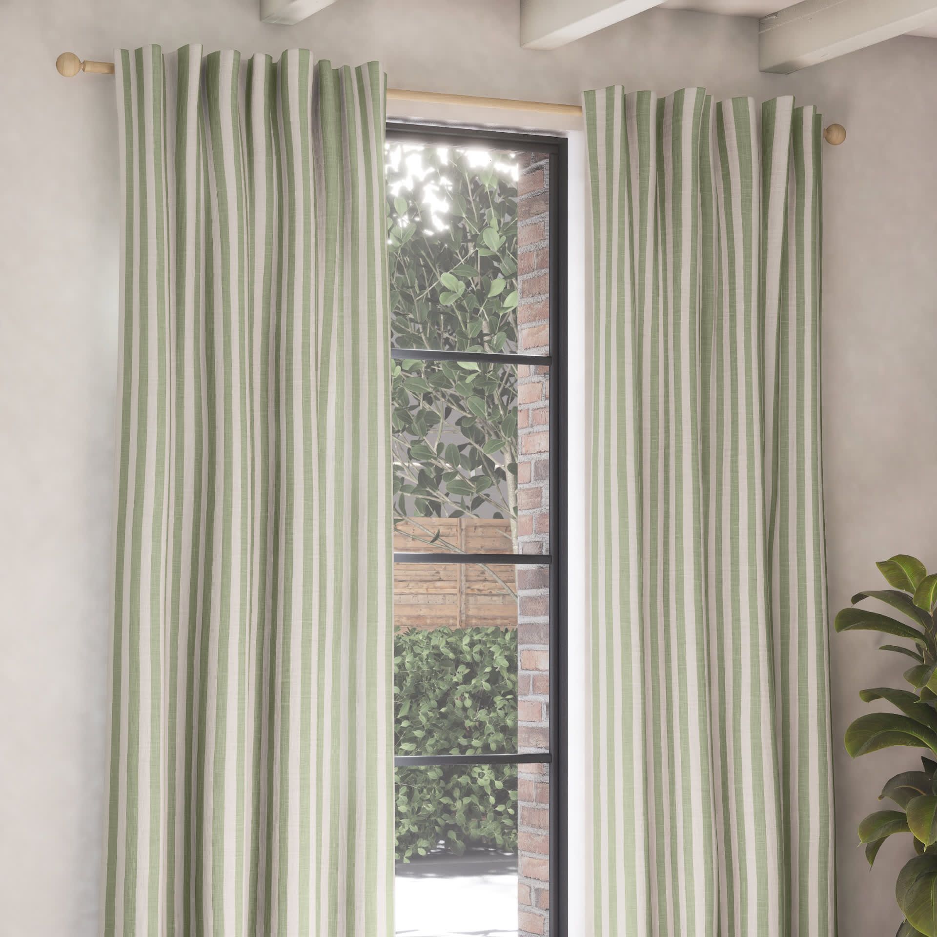 Pure Cotton Striped Multiway Curtains