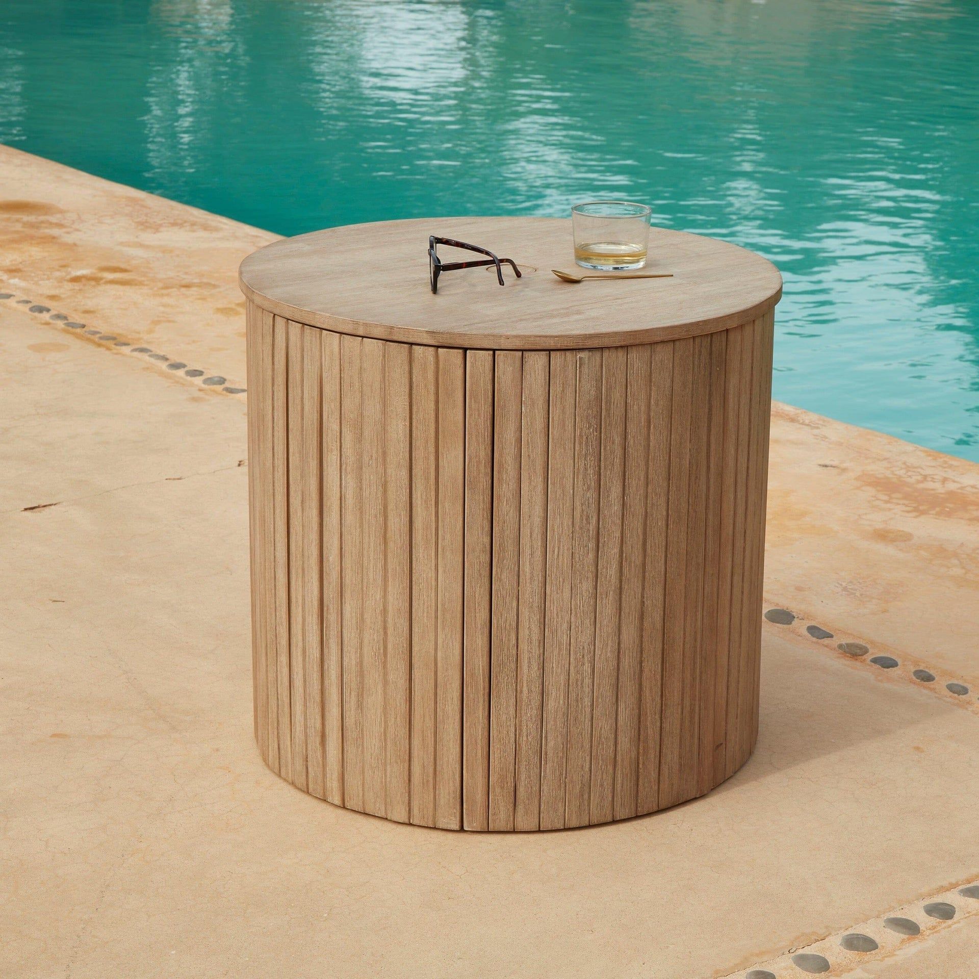 Akira Chunky Wood Table/parasol Base