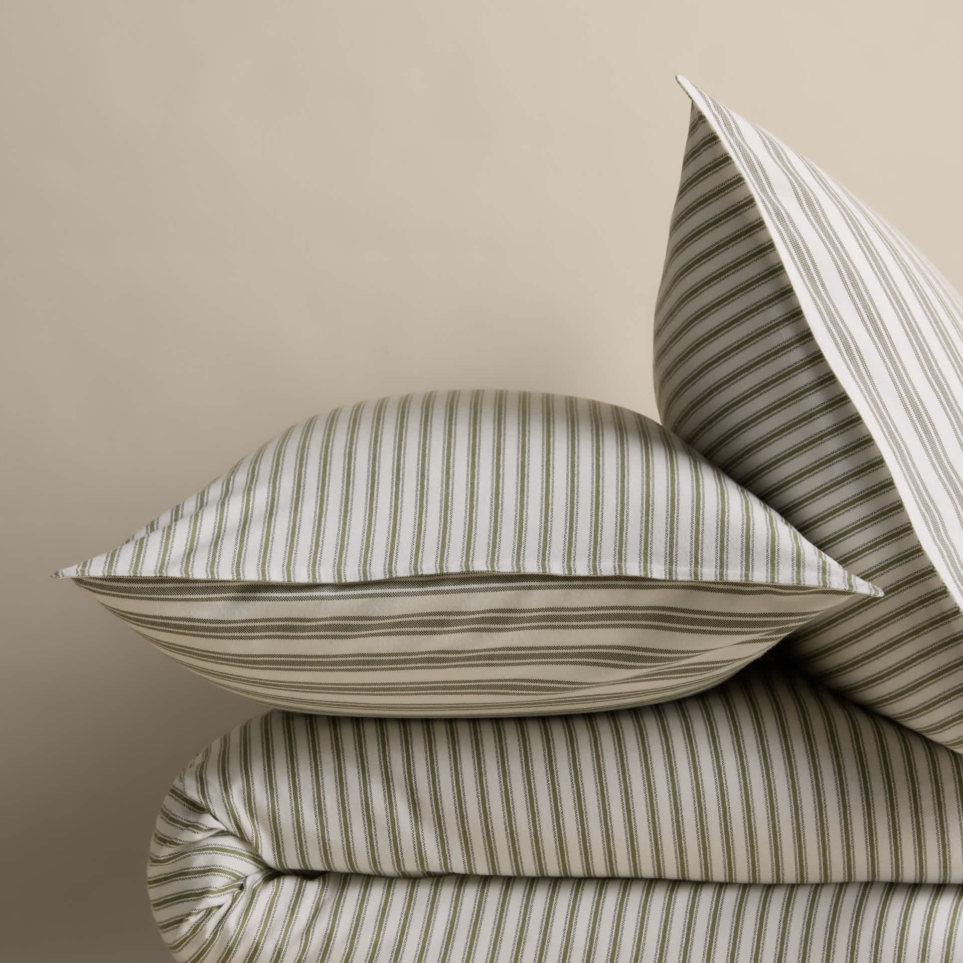 Brushed Cotton Striped Bedding Set