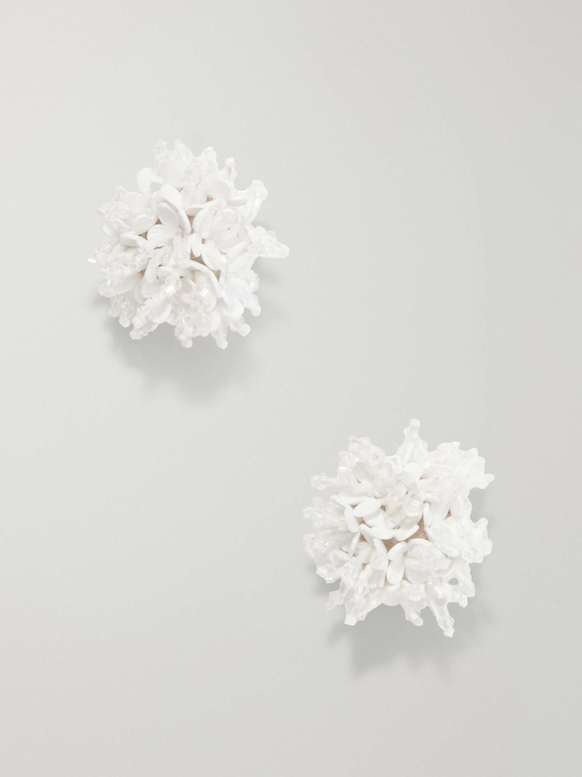 Bead-Embellished Clip Earrings