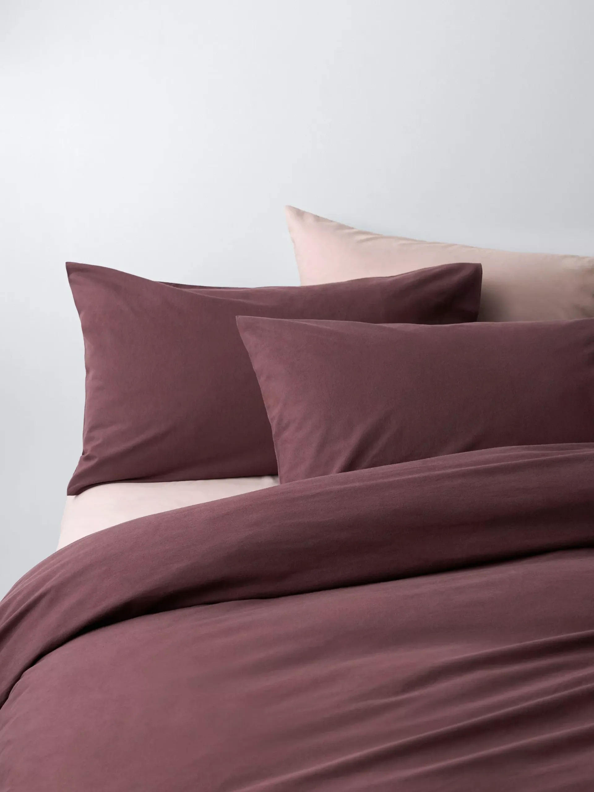 John Lewis Warm &amp;amp; Cosy Brushed Cotton Duvet Cover Set, Nordic Blue