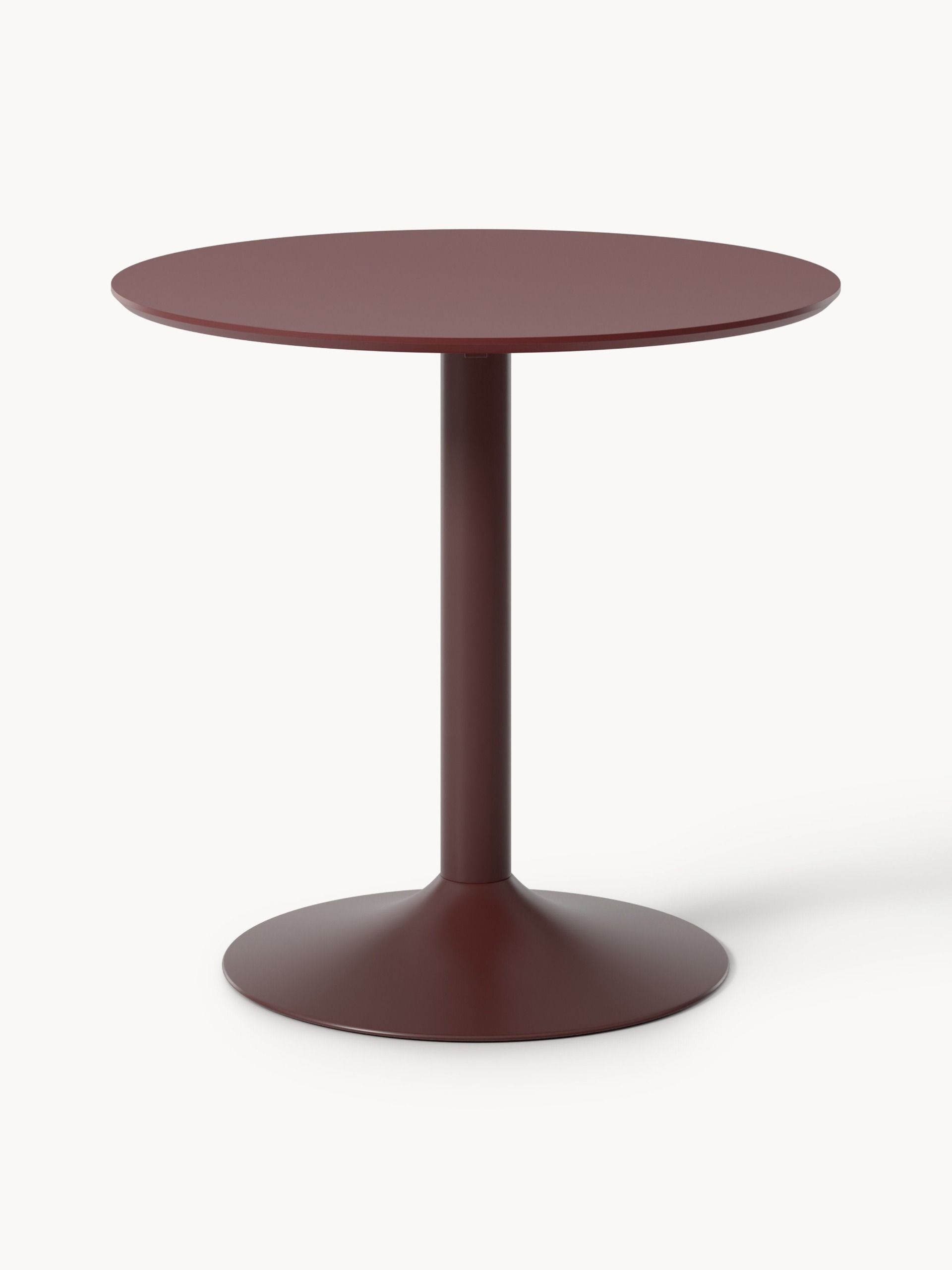 Round Dining Table Menorca, in Various Sizes &amp;ndash; &amp;Oslash; 80 Cm &amp;ndash; Matt Wine Red
