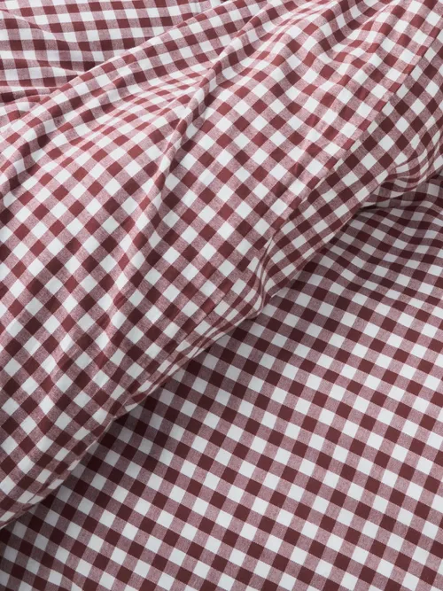 Brushed Gingham Pure Cotton Weave Duvet Cover Set