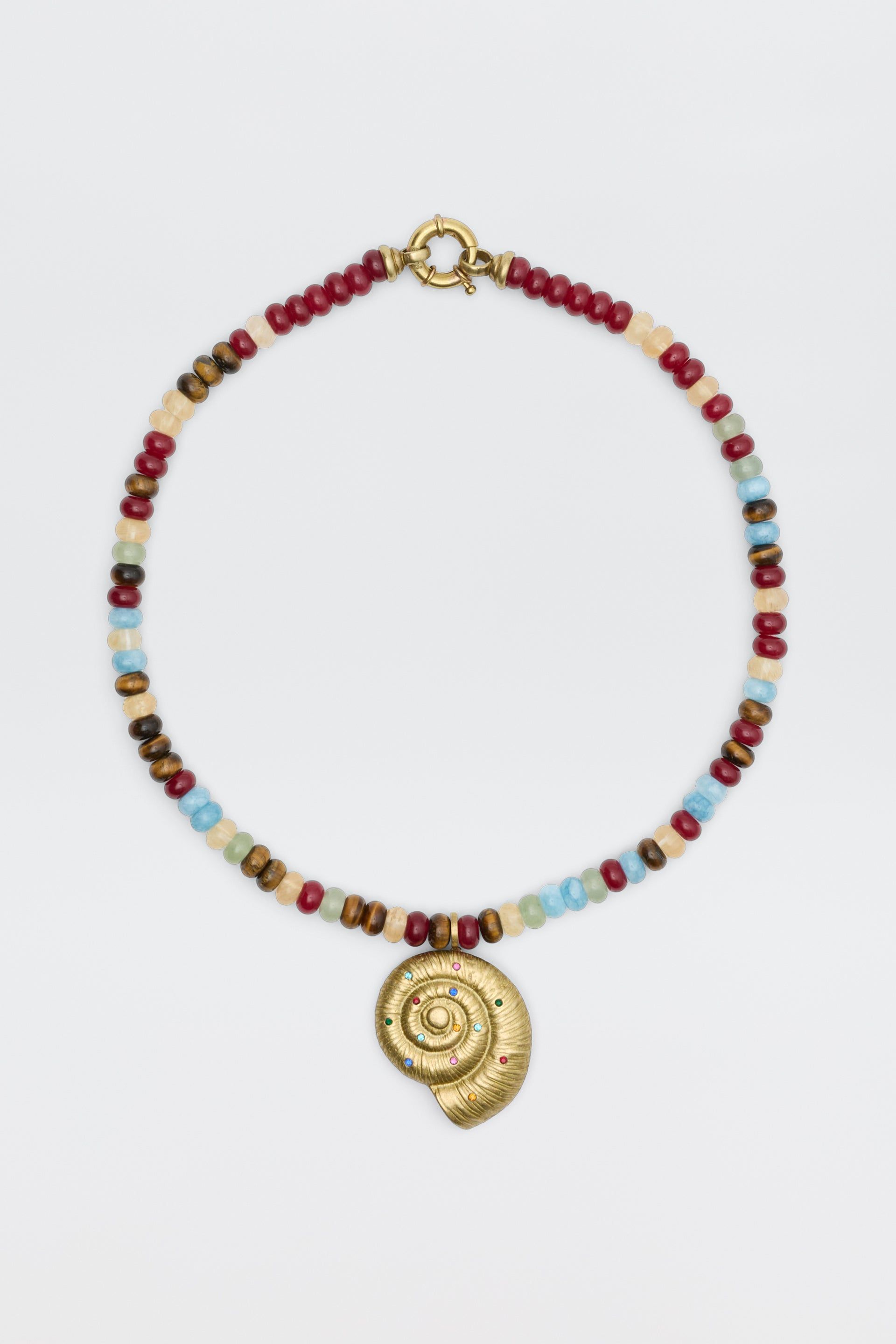 Parma Necklace With Semi-Precious Stones in Black Multi