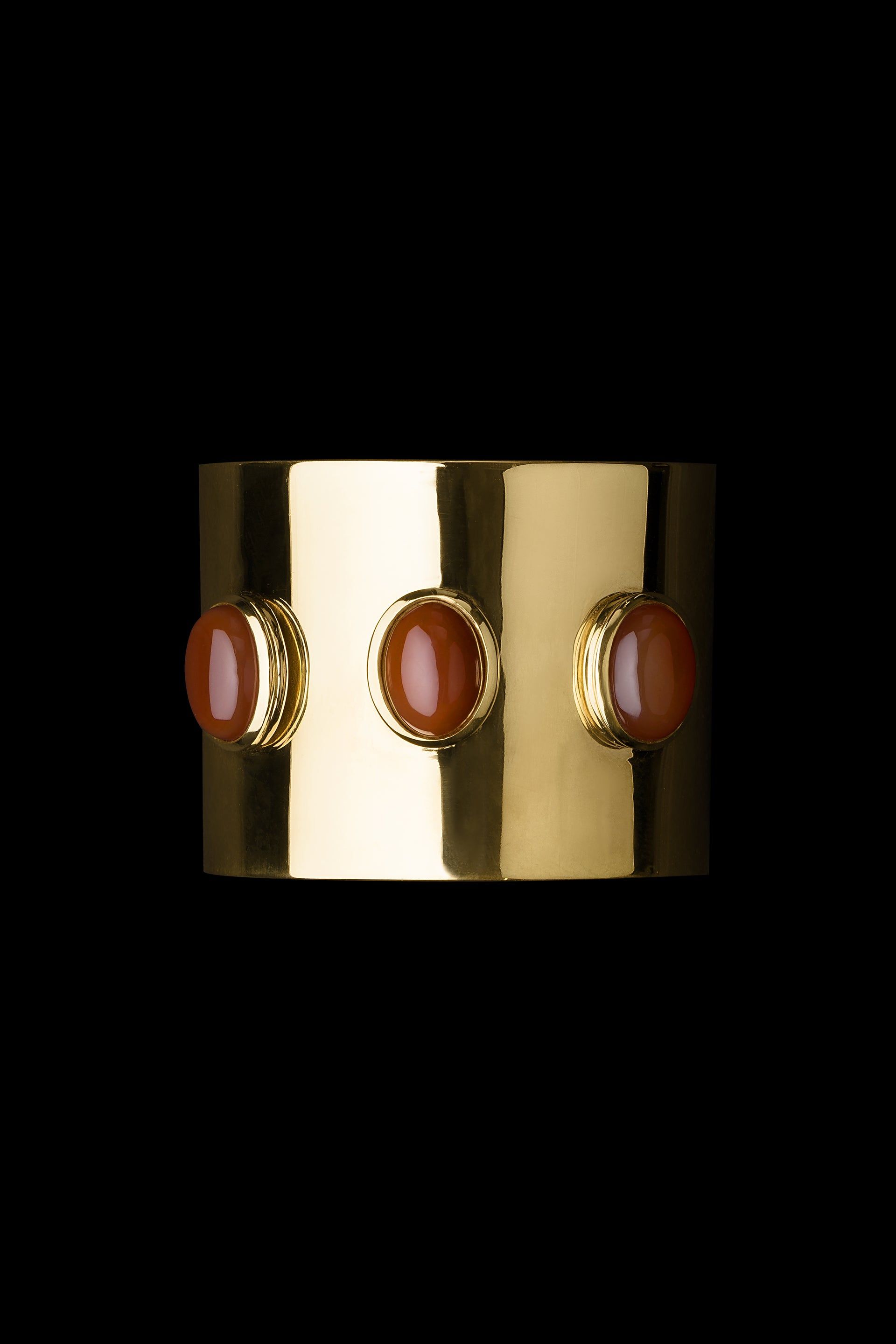 Fiona Carnelian Gold Cuff