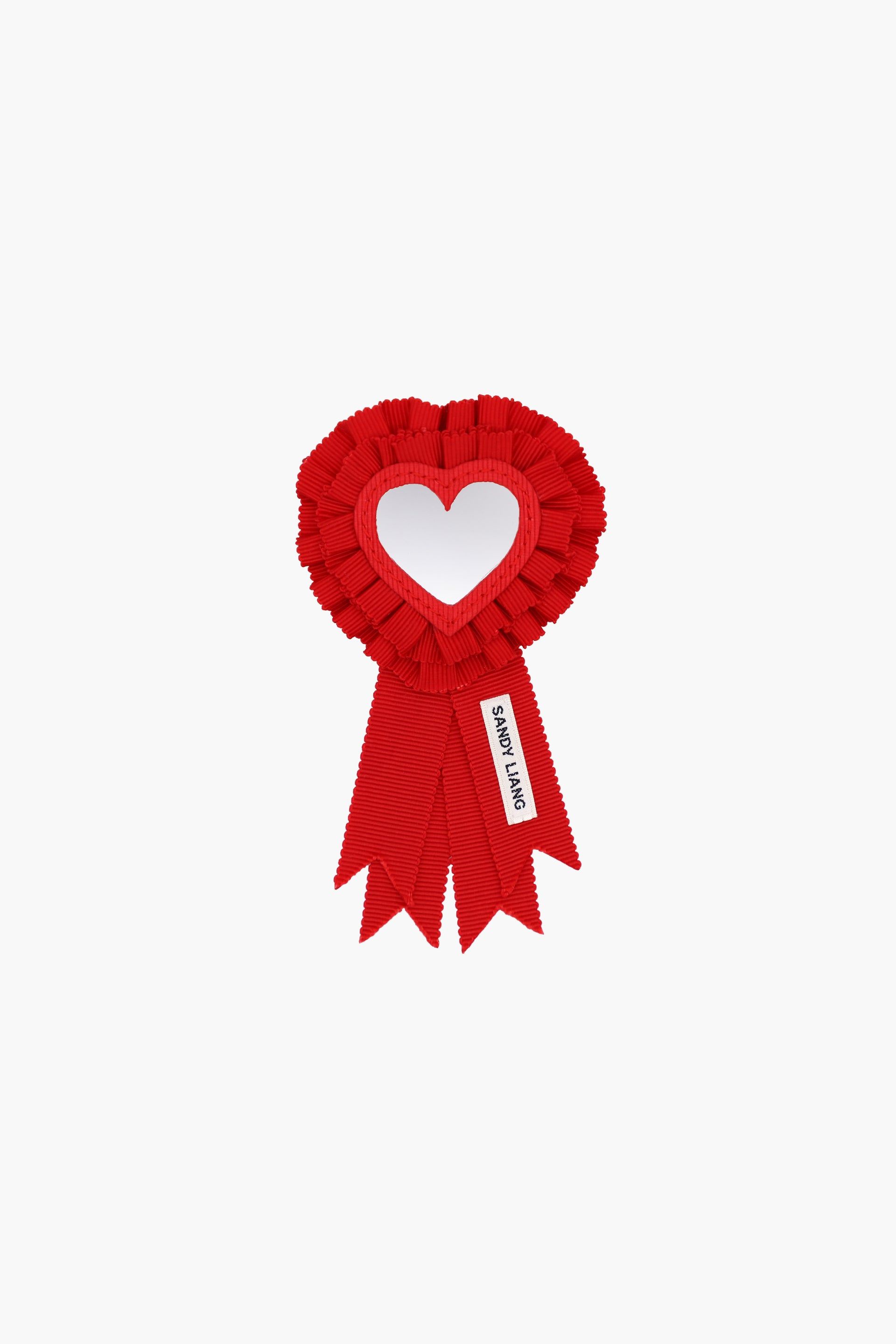 Mini I Love You Brooch in Red