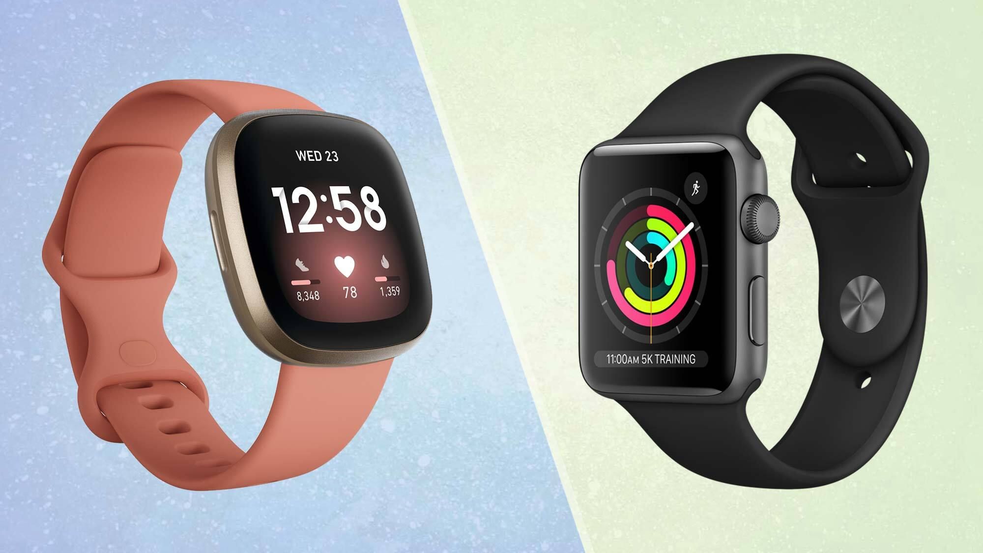 Fitness Tracker Compare Apple Watch To Fitbit Versa Iwatch Vs