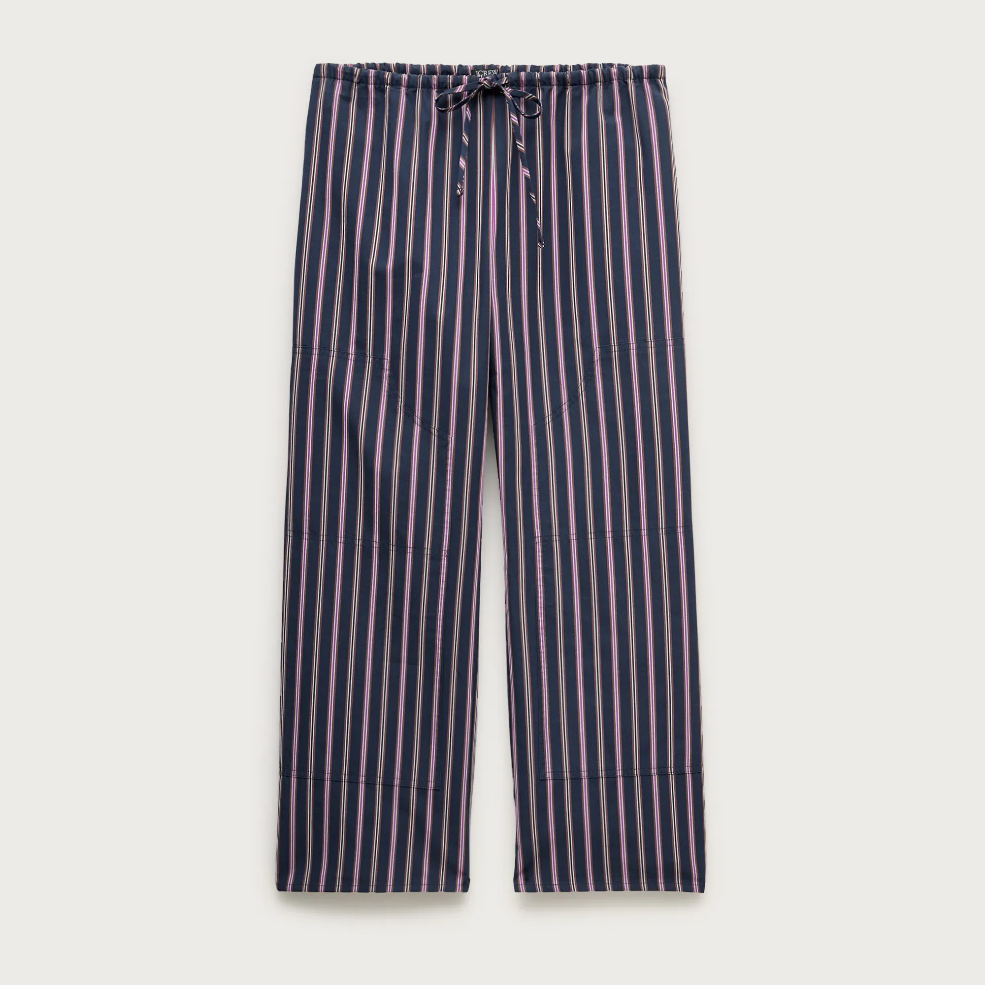 Luna Pant in Striped Cotton Poplin
