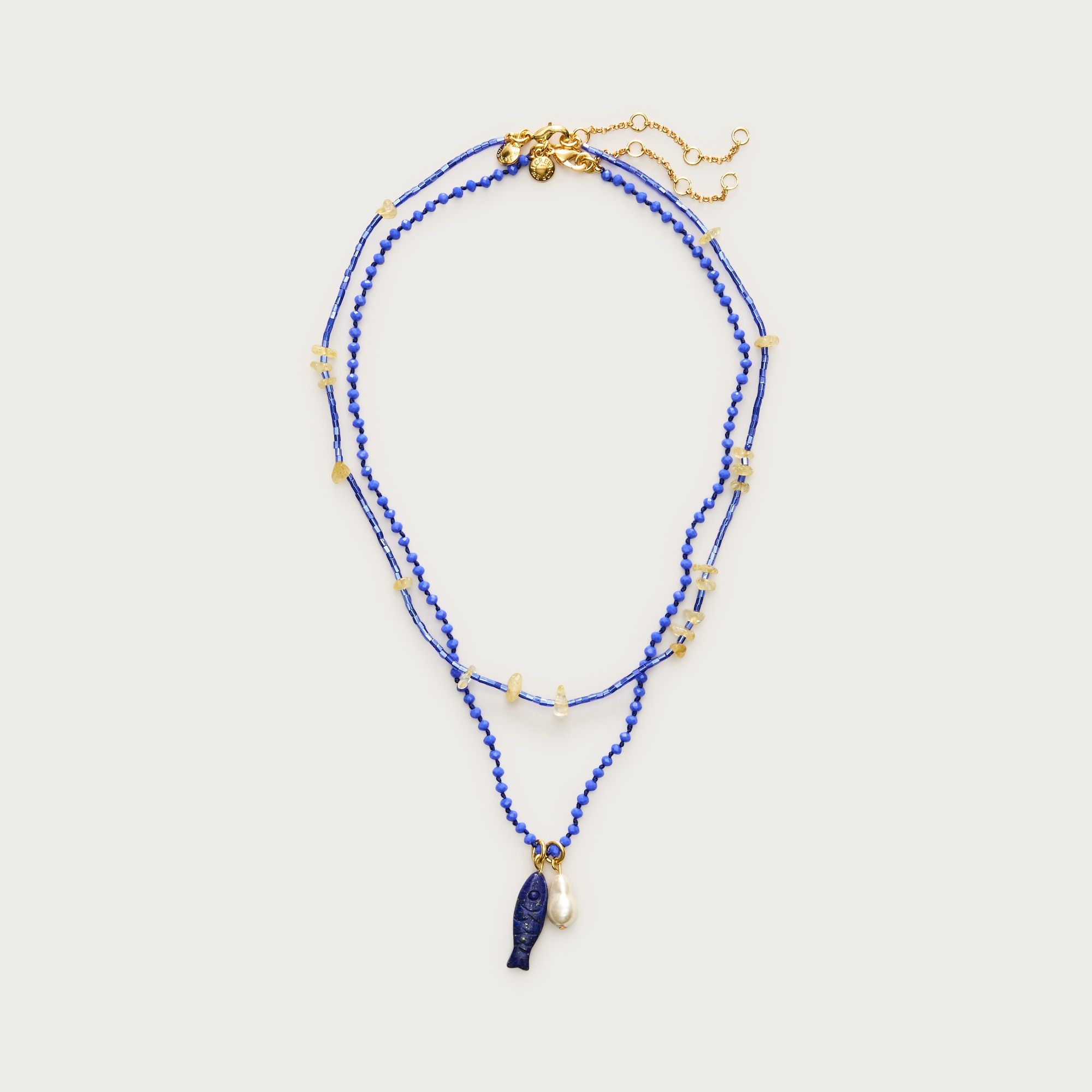 Fish Charm Necklaces Set-Of-Two