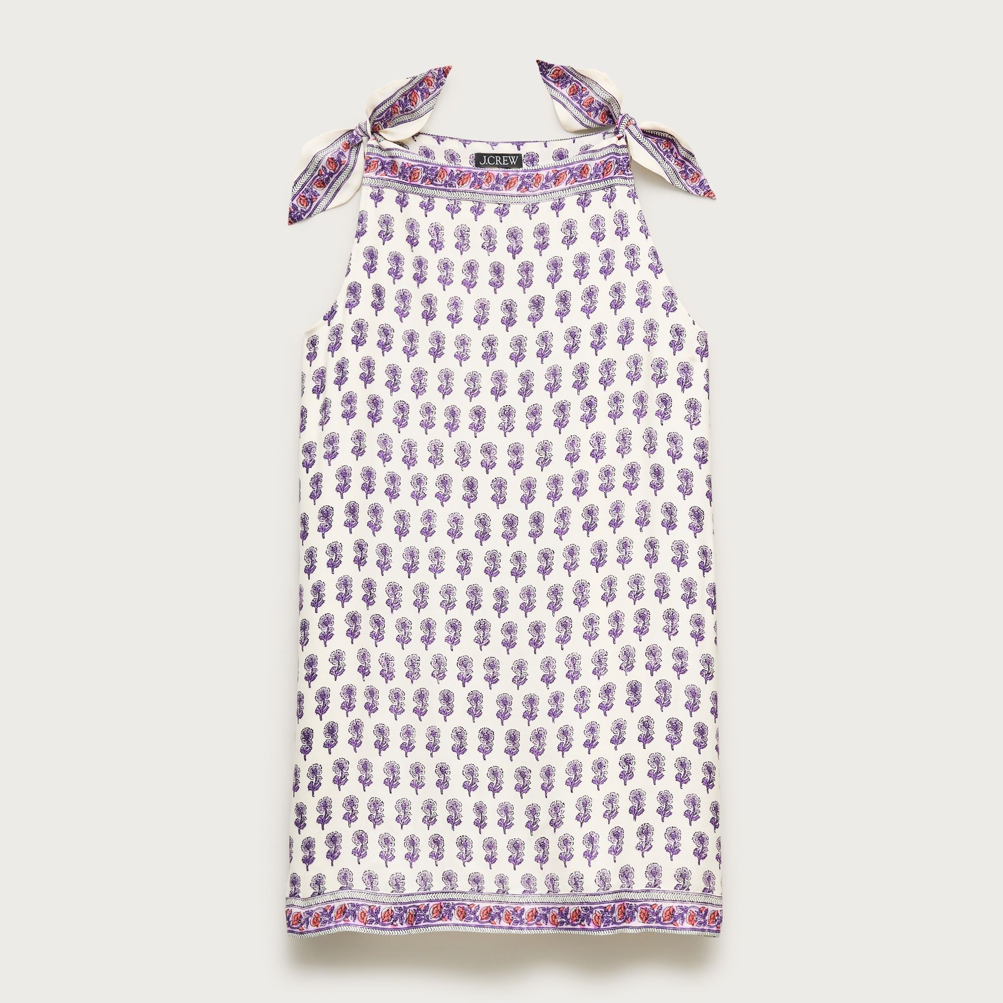 Sadie Mini Dress in Lilac Block Print