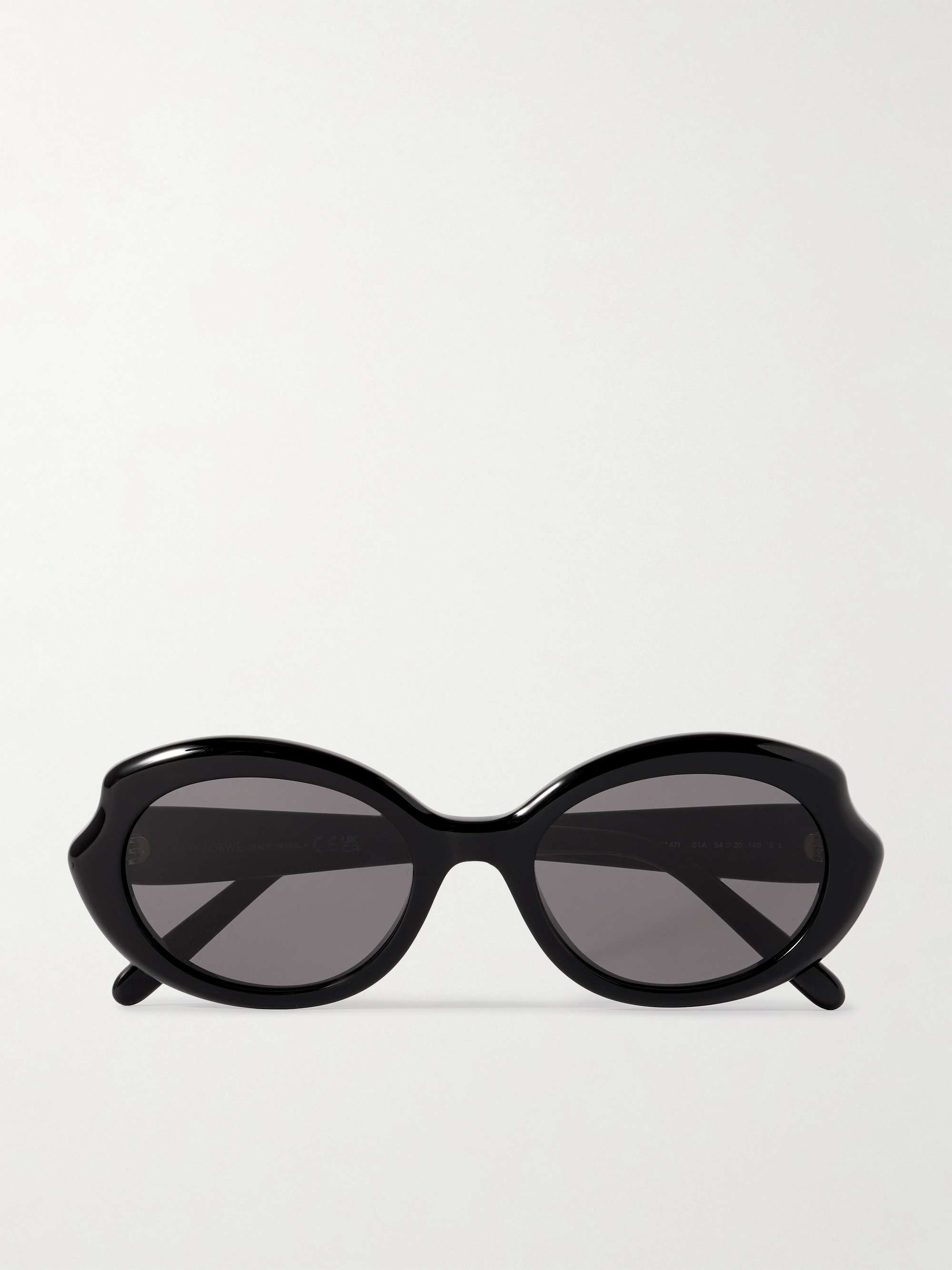 Oval-Frame Acetate Sunglasses