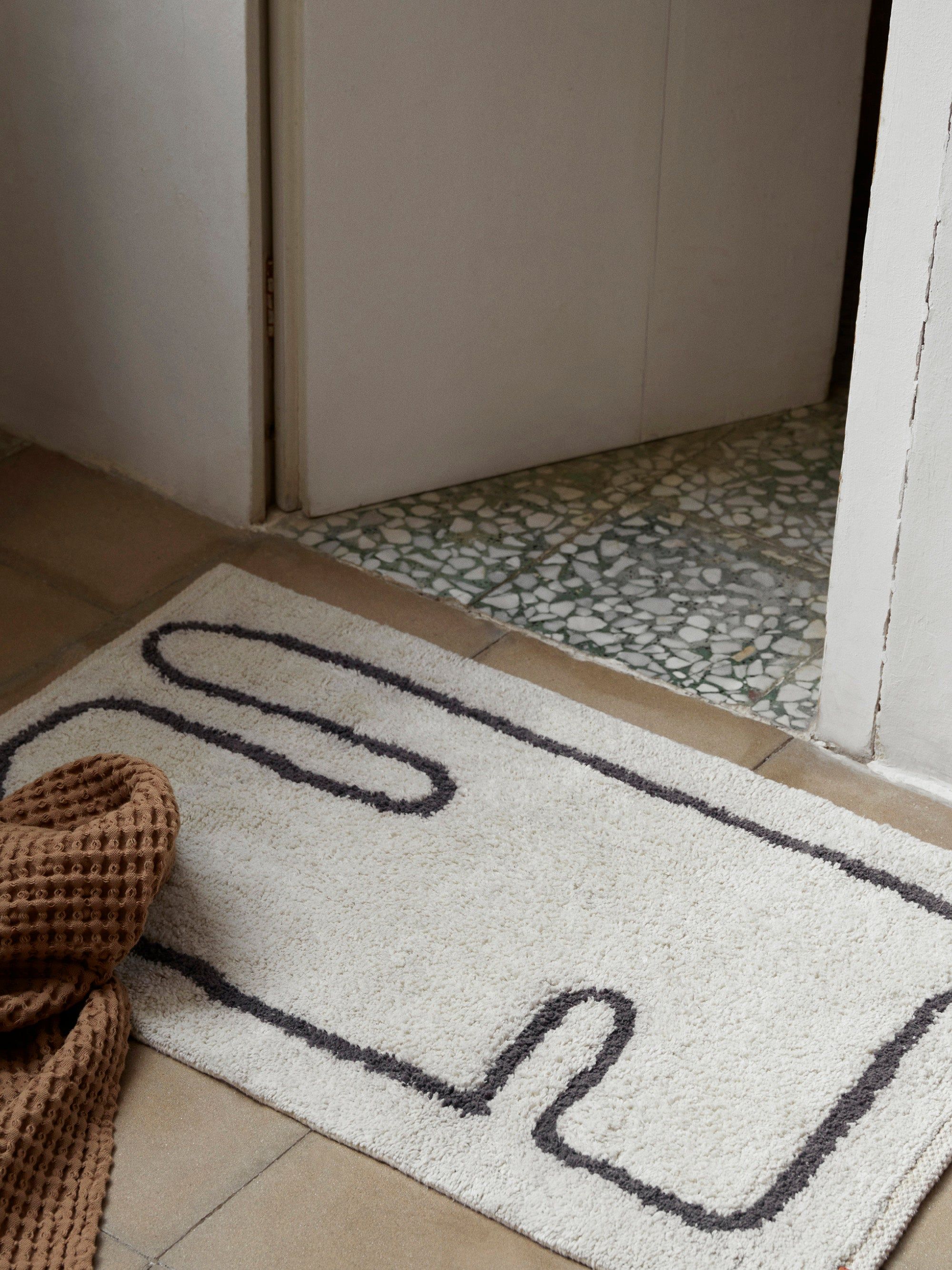 Washable Organic Cotton Bath Rug Lay
