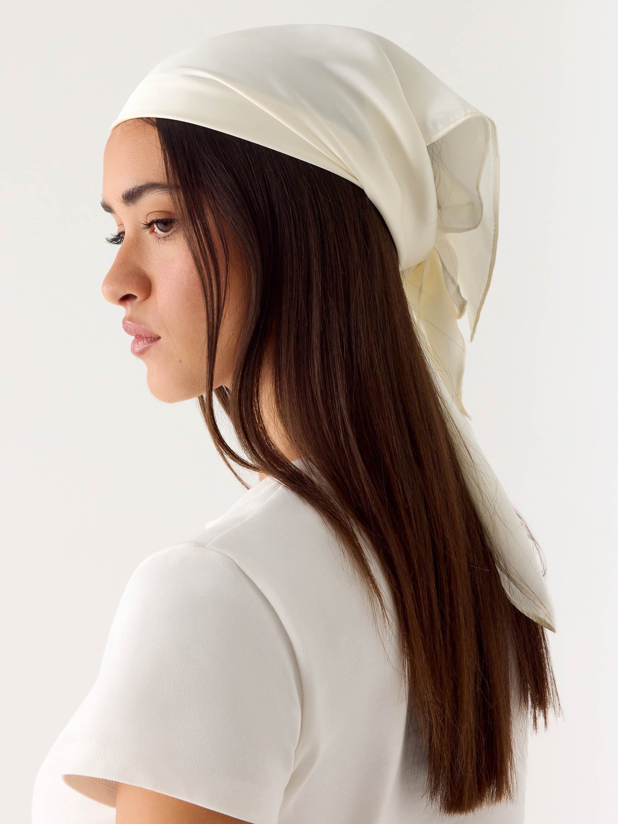 Lover Vibes Head Scarf - Cream