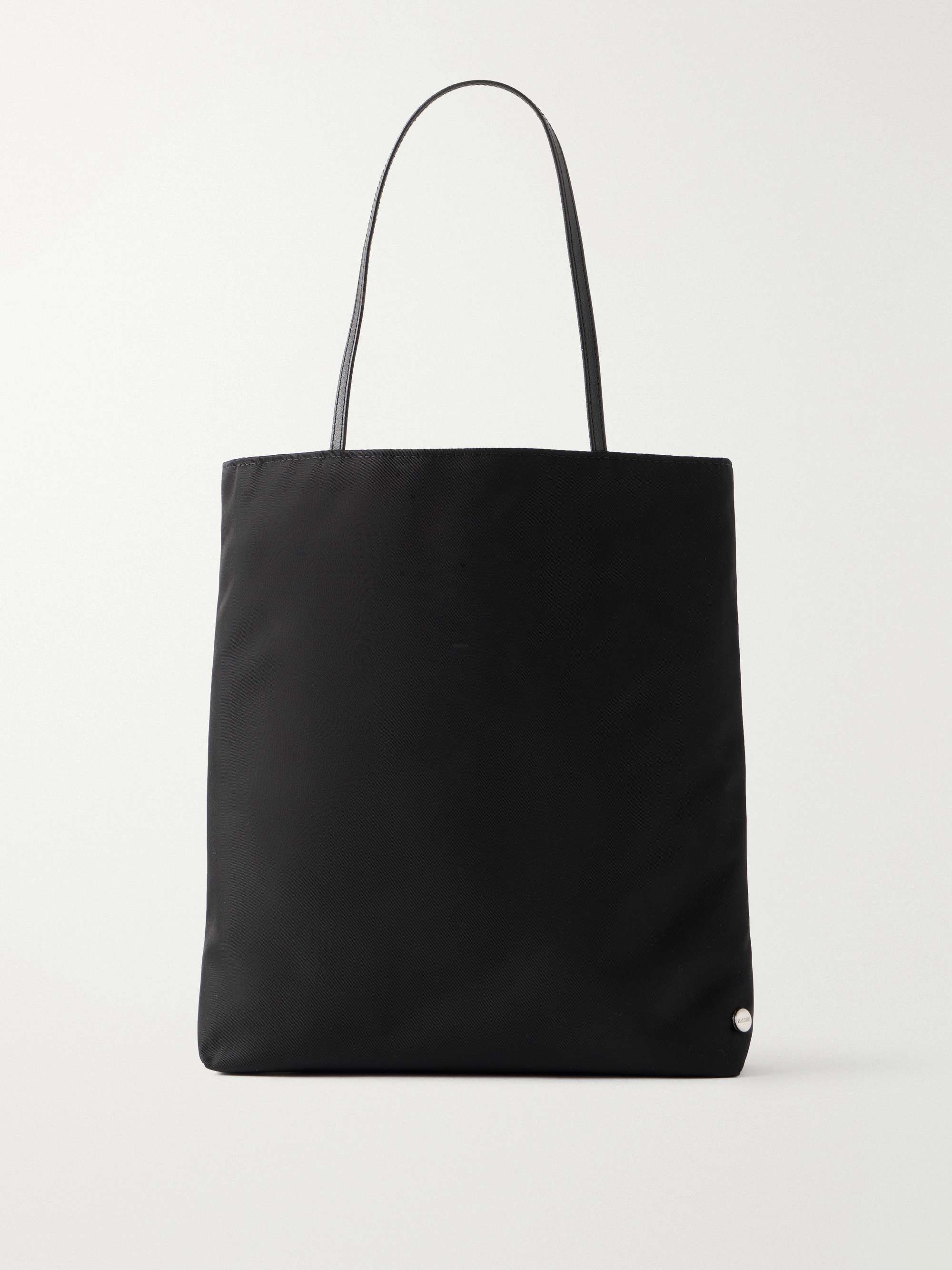 Thea Leather-Trimmed Satin-Shell Tote Bag