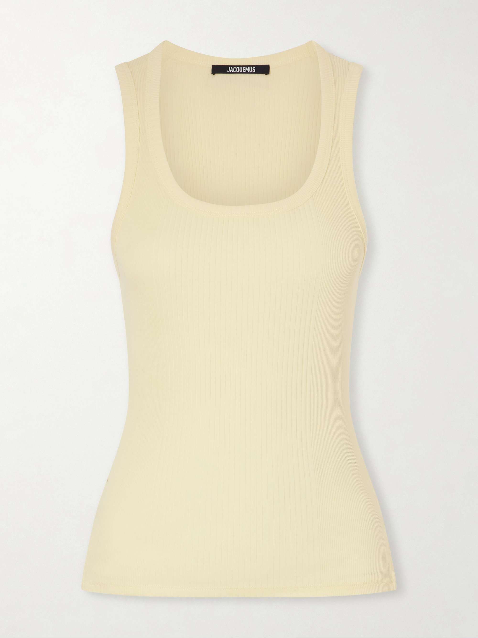 Ribbed Cotton-Jersey Tank