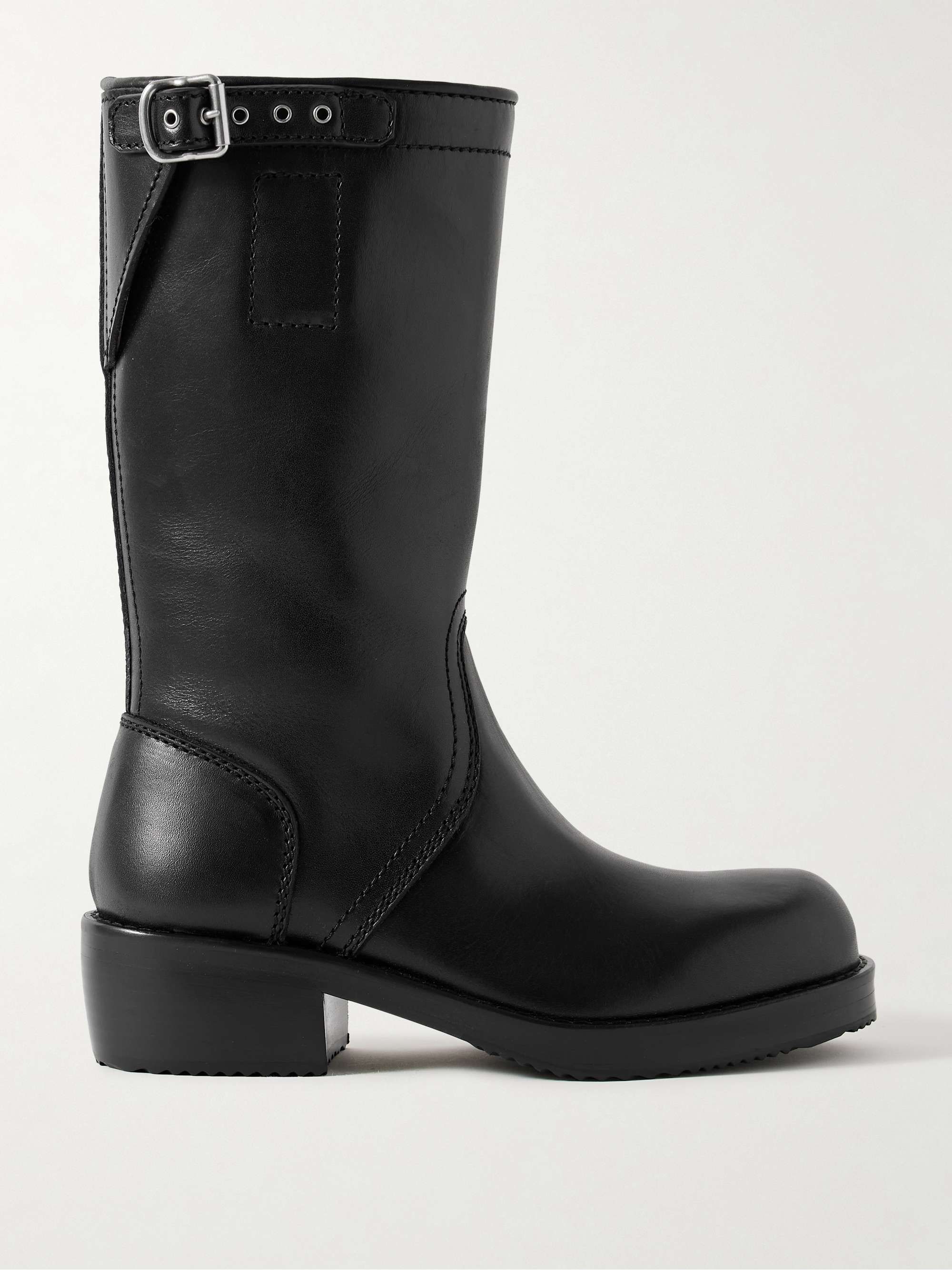 Buckled Leather Boots
