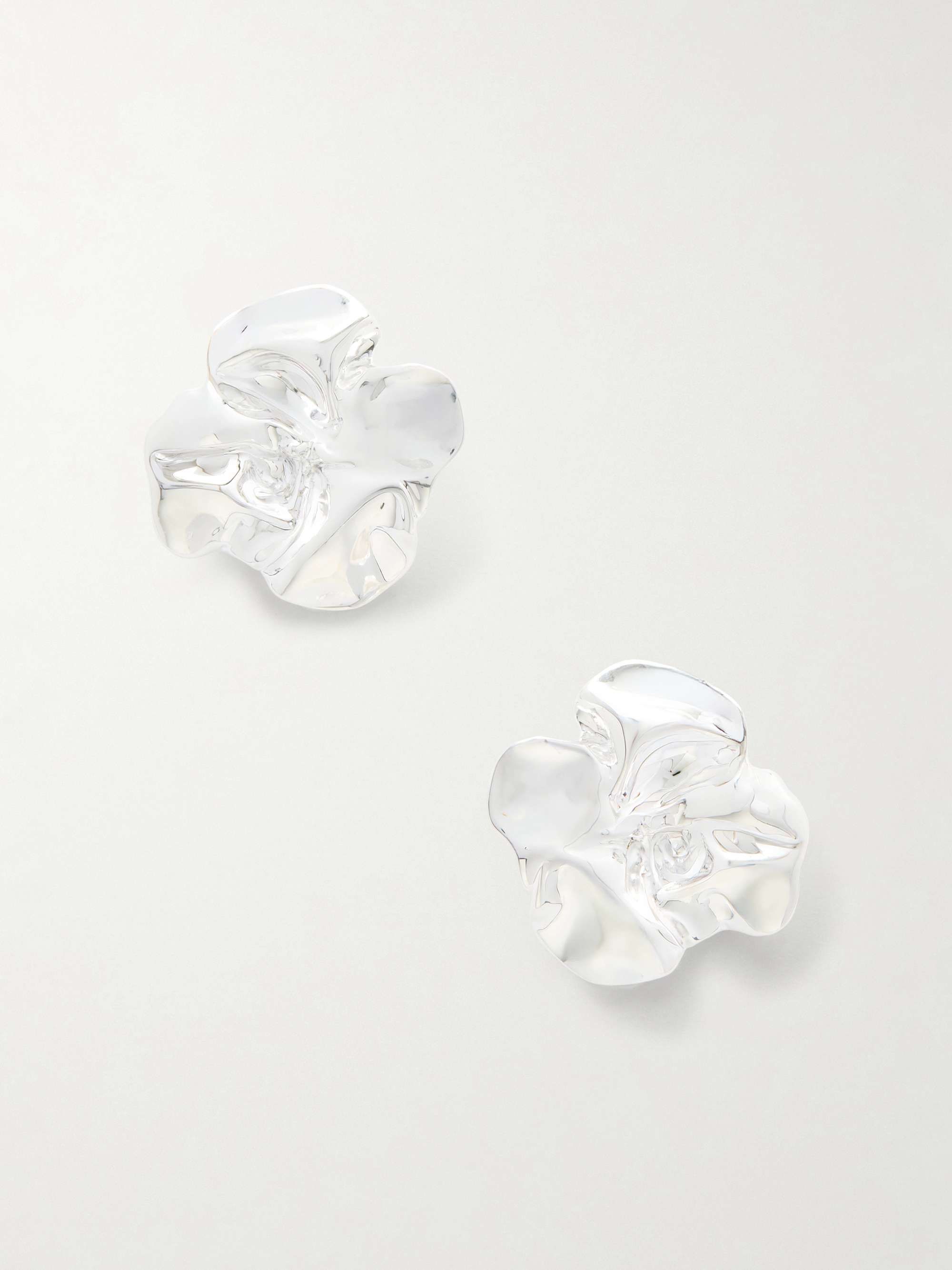 Flower Silver-Plated Earrings